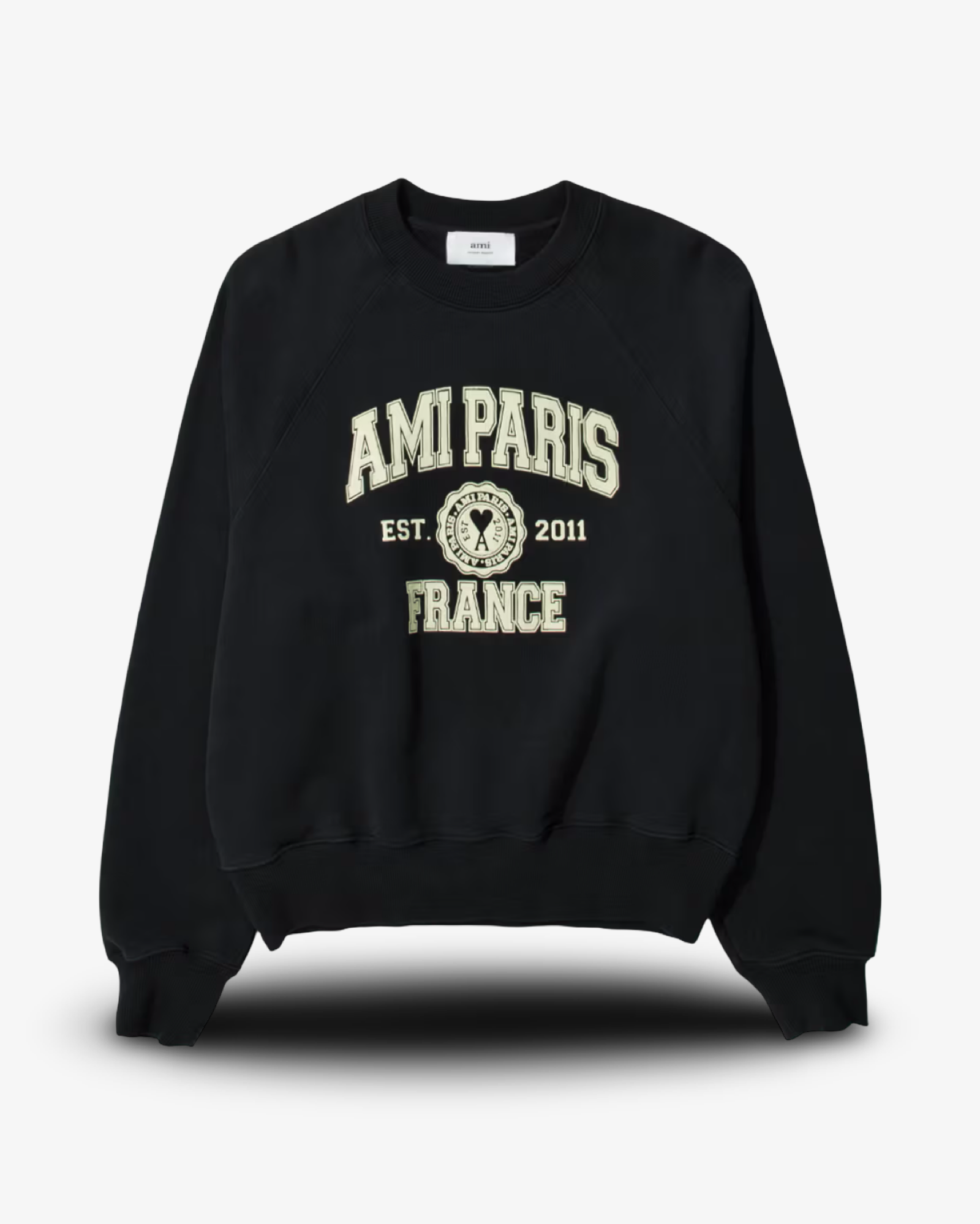 AMI PARIS COLLEGE SWEATSHIRT -  BLACK