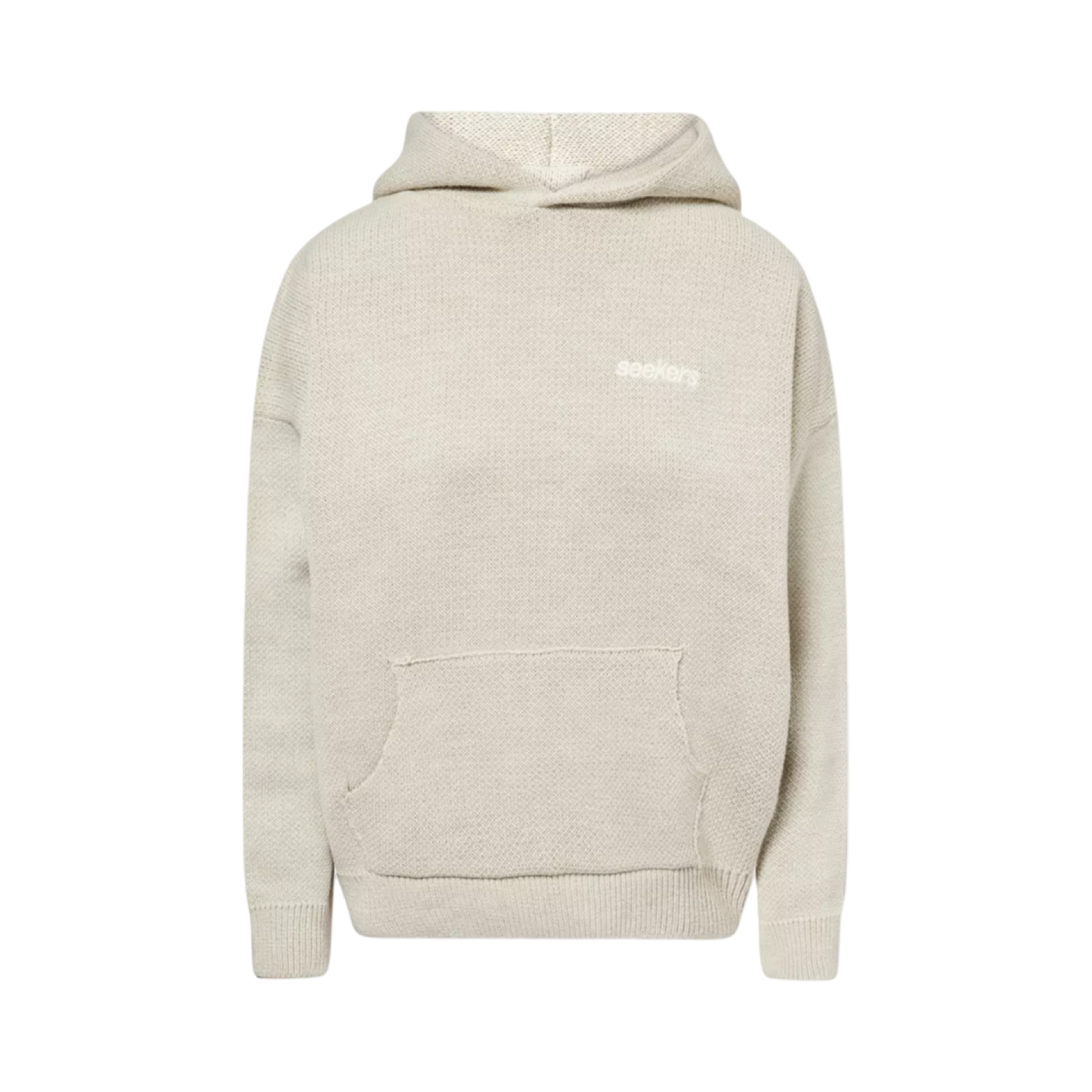SEEKERS LOGO KNITTED HOODIE