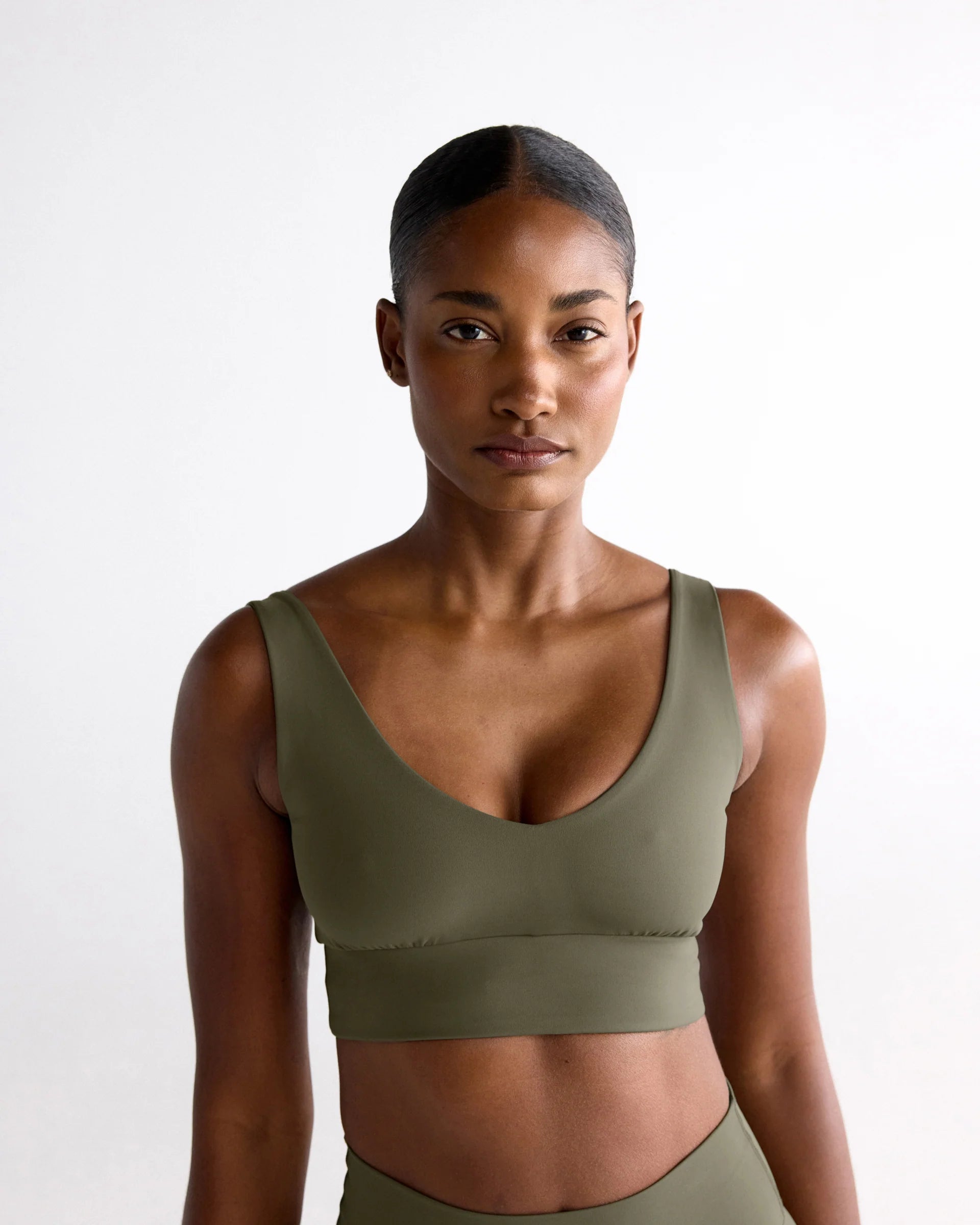 Adanola Ultimate Square Neck Bra - Olive Green