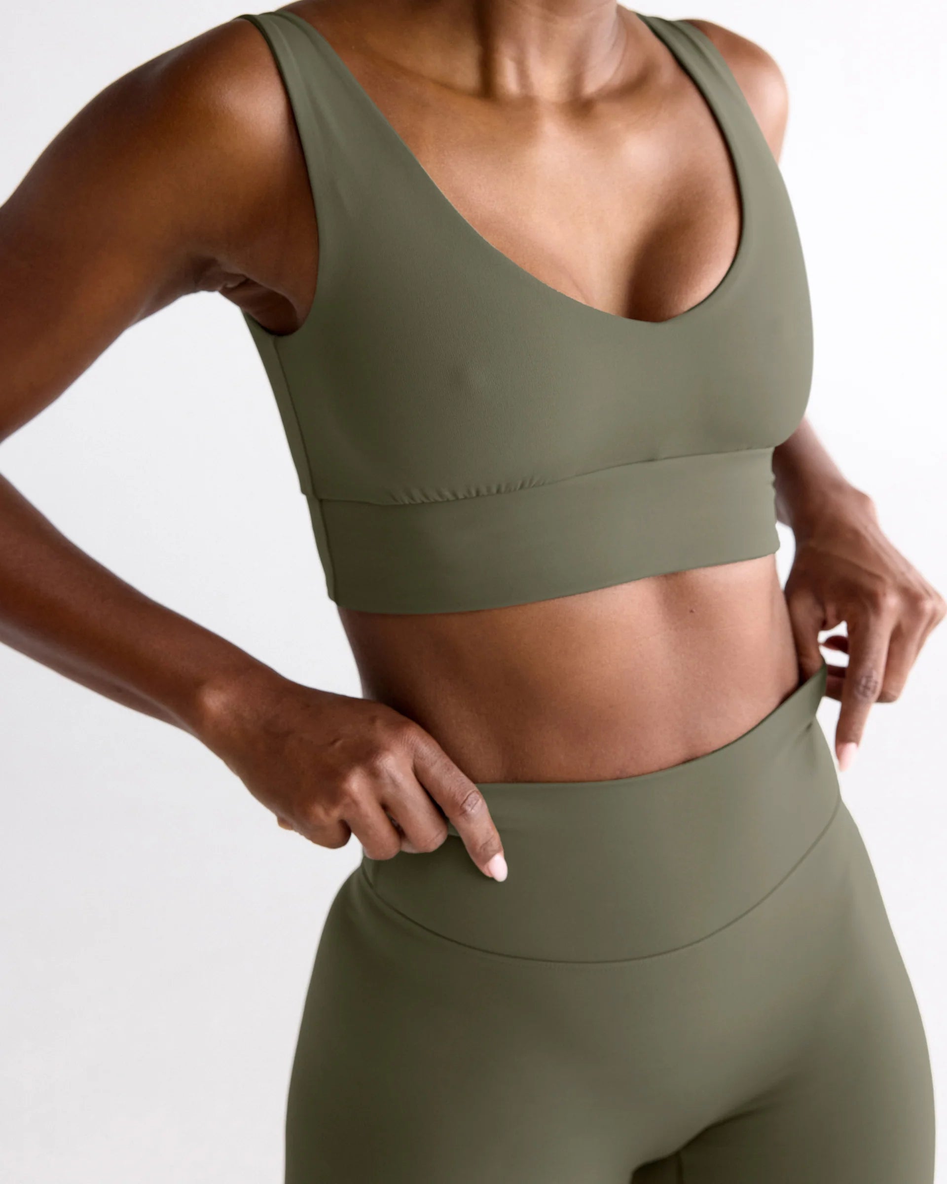 Adanola Ultimate Square Neck Bra - Olive Green