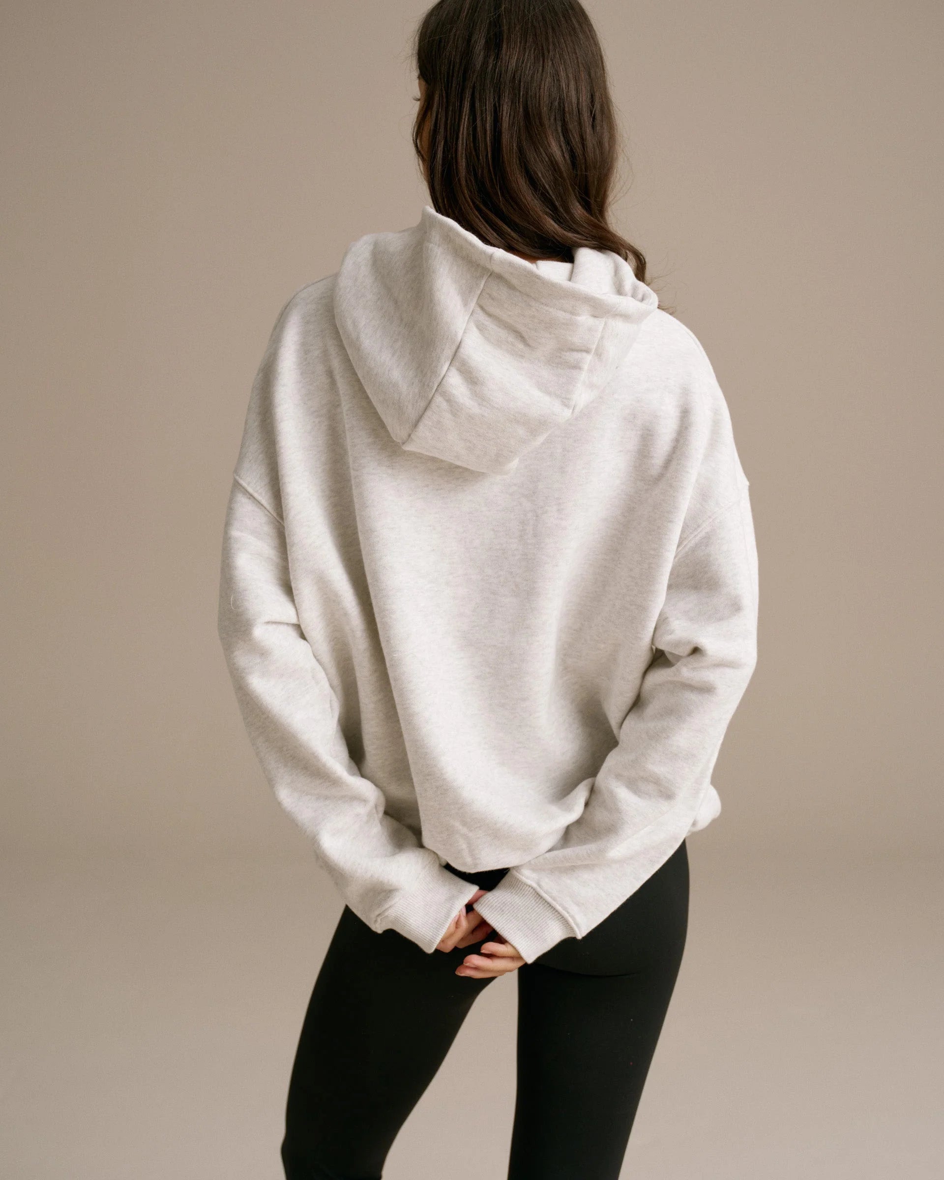 Adanola varsity oversized hoodie - Light Grey melange