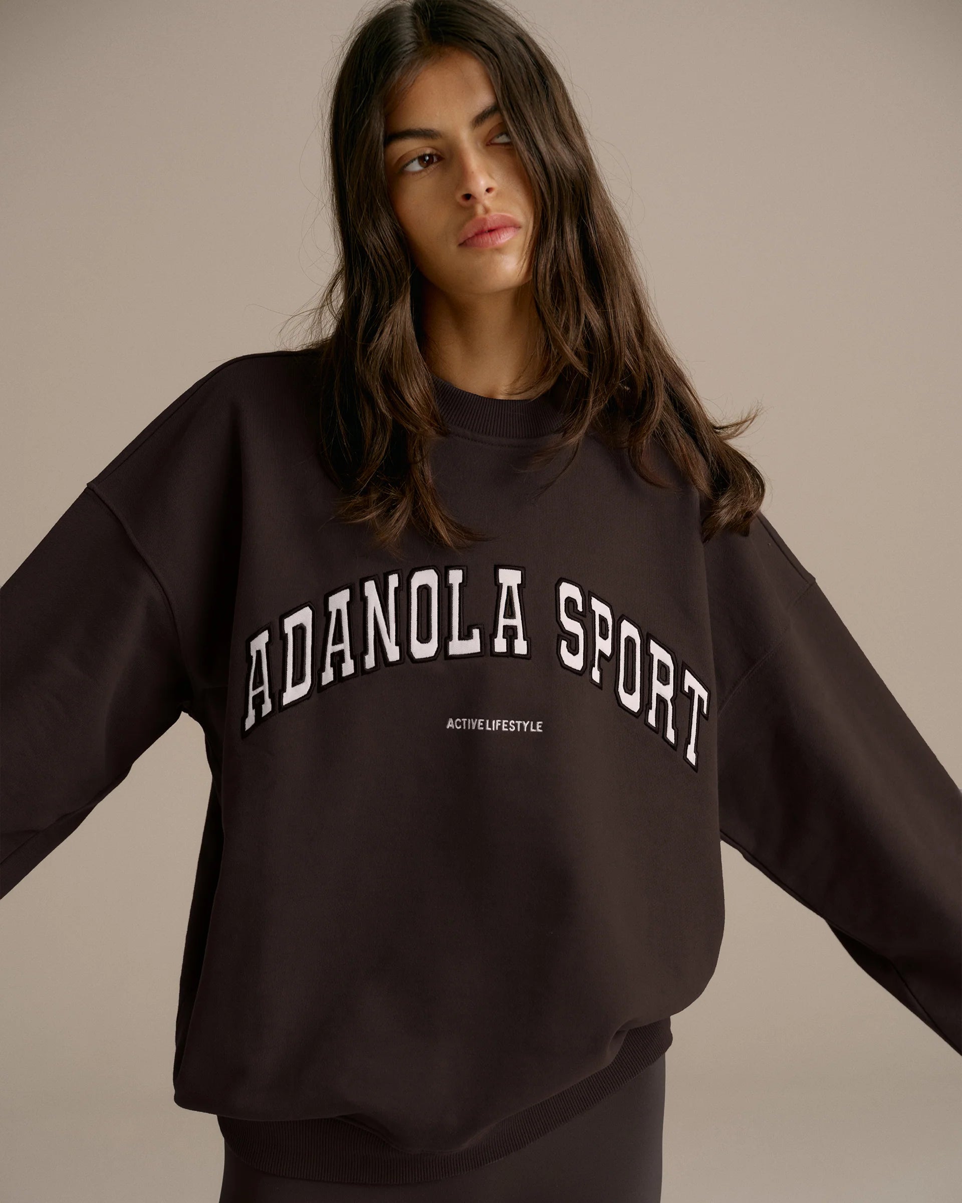 Adanola As Oversized Sweatshirt - Coffee Bean