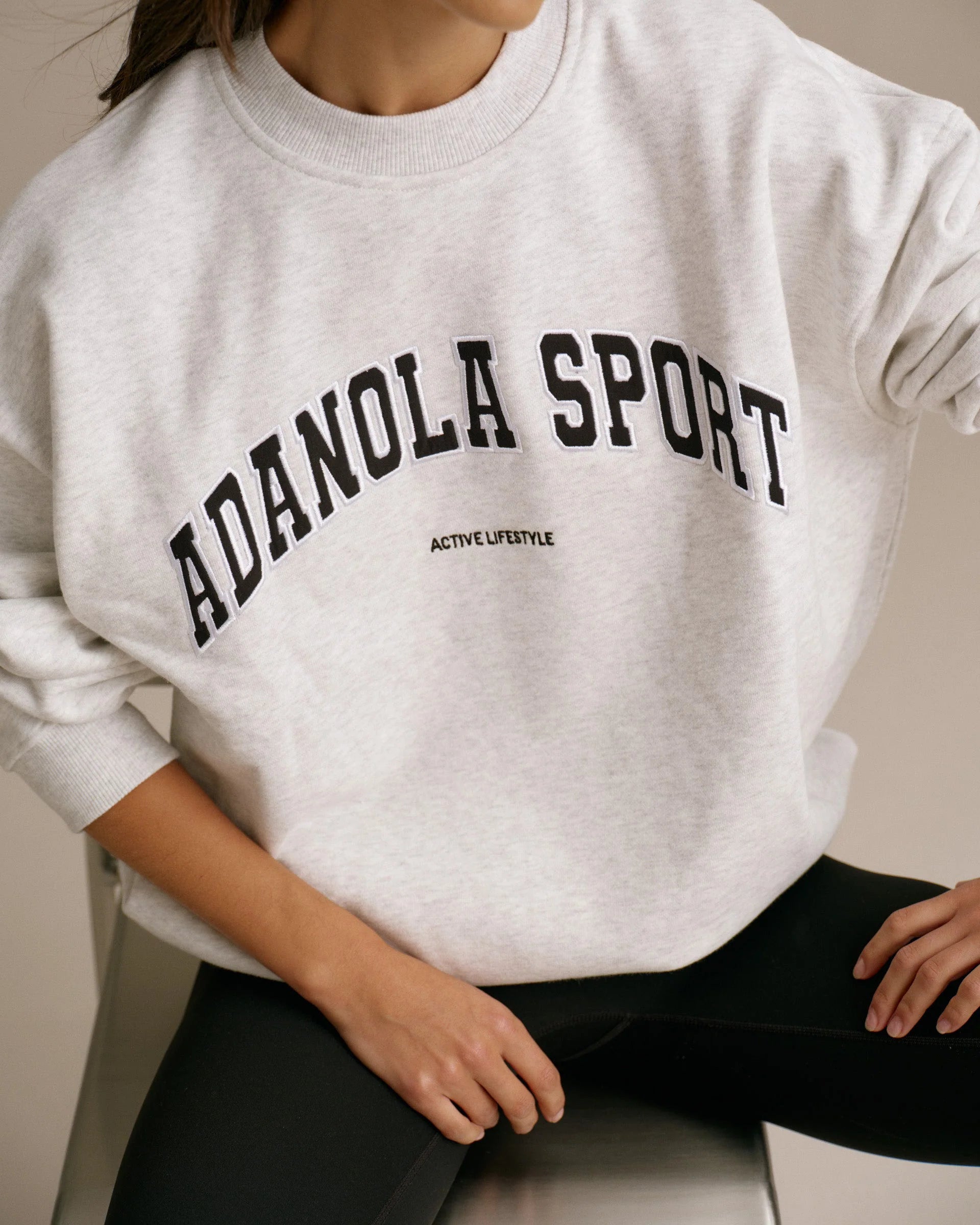 Adanola As Oversized Sweatshirt - Light Grey Melange