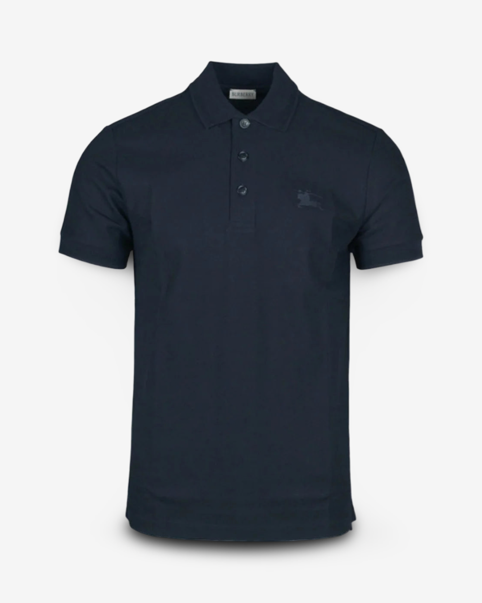 BURBERRY MONOGRAM POLO SHIRT - NAVY