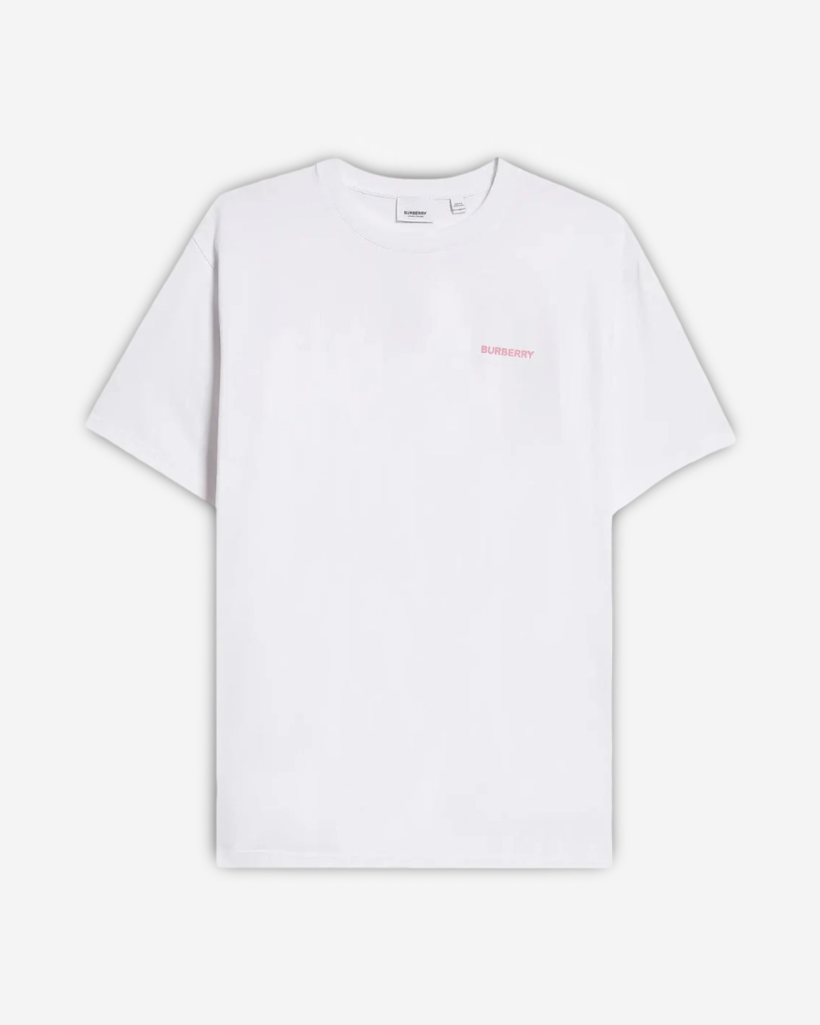 BURBERRY BRANDED BACK LOGO BLACK T-SHIRT - WHITE