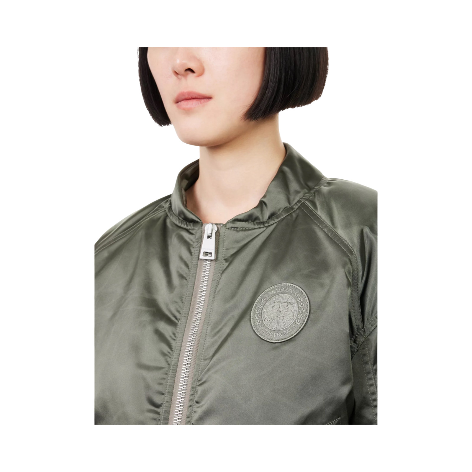 CANADA GOOSE JADE NYLON BOMBER JACKET SAGEBRUSH