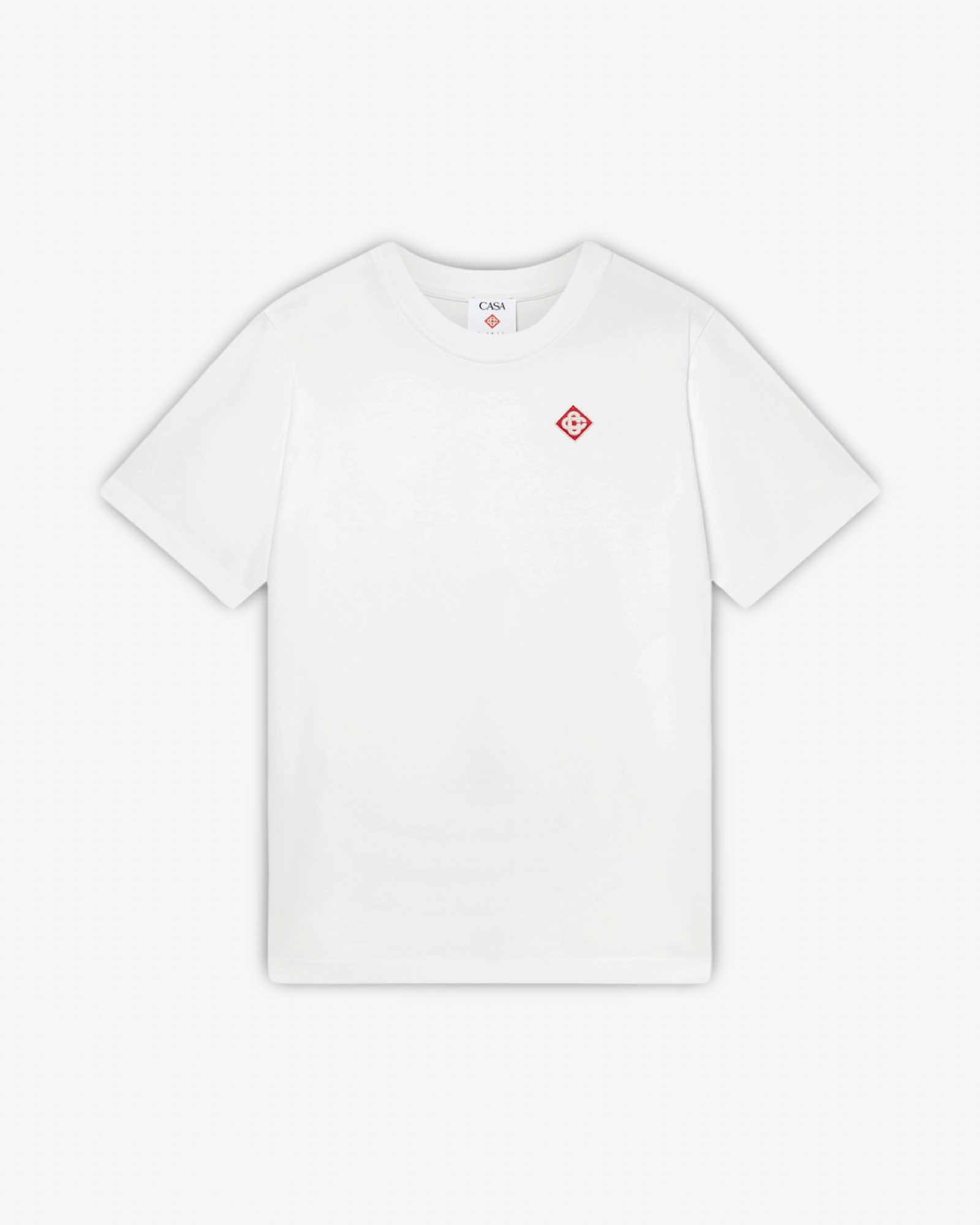 Casablanca WHITE DIAMOND LOGO SHORT SLEEVE T‑SHIRT