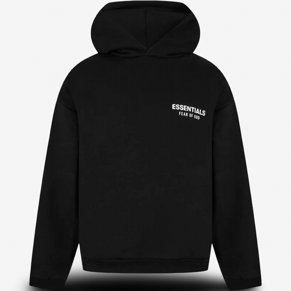 Fear of God Essentials Fleece Hoodie Black FW24 | Precasuals