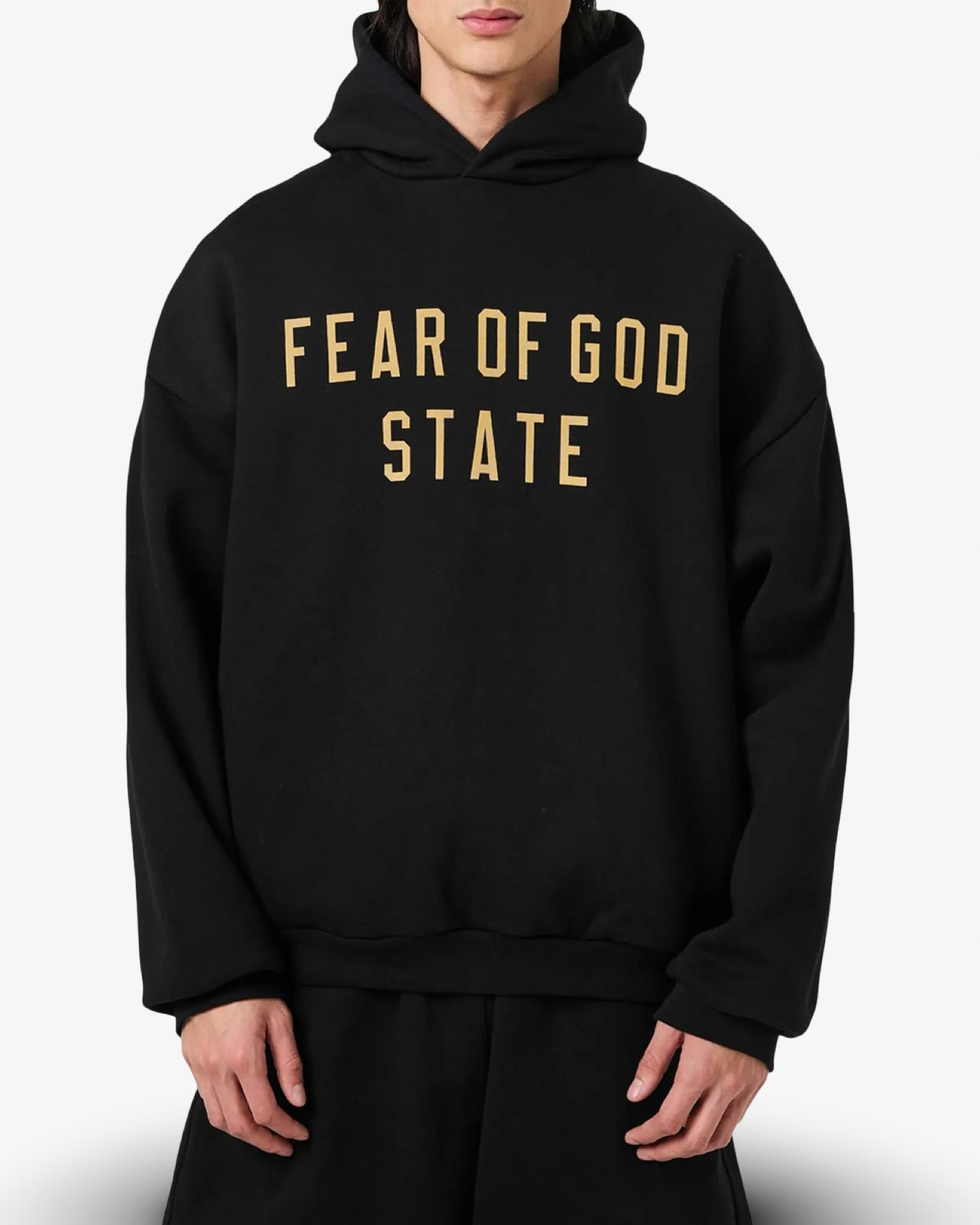 FEAR OF GOD ESSENTIALS FLEECE HOODIE - BLACK