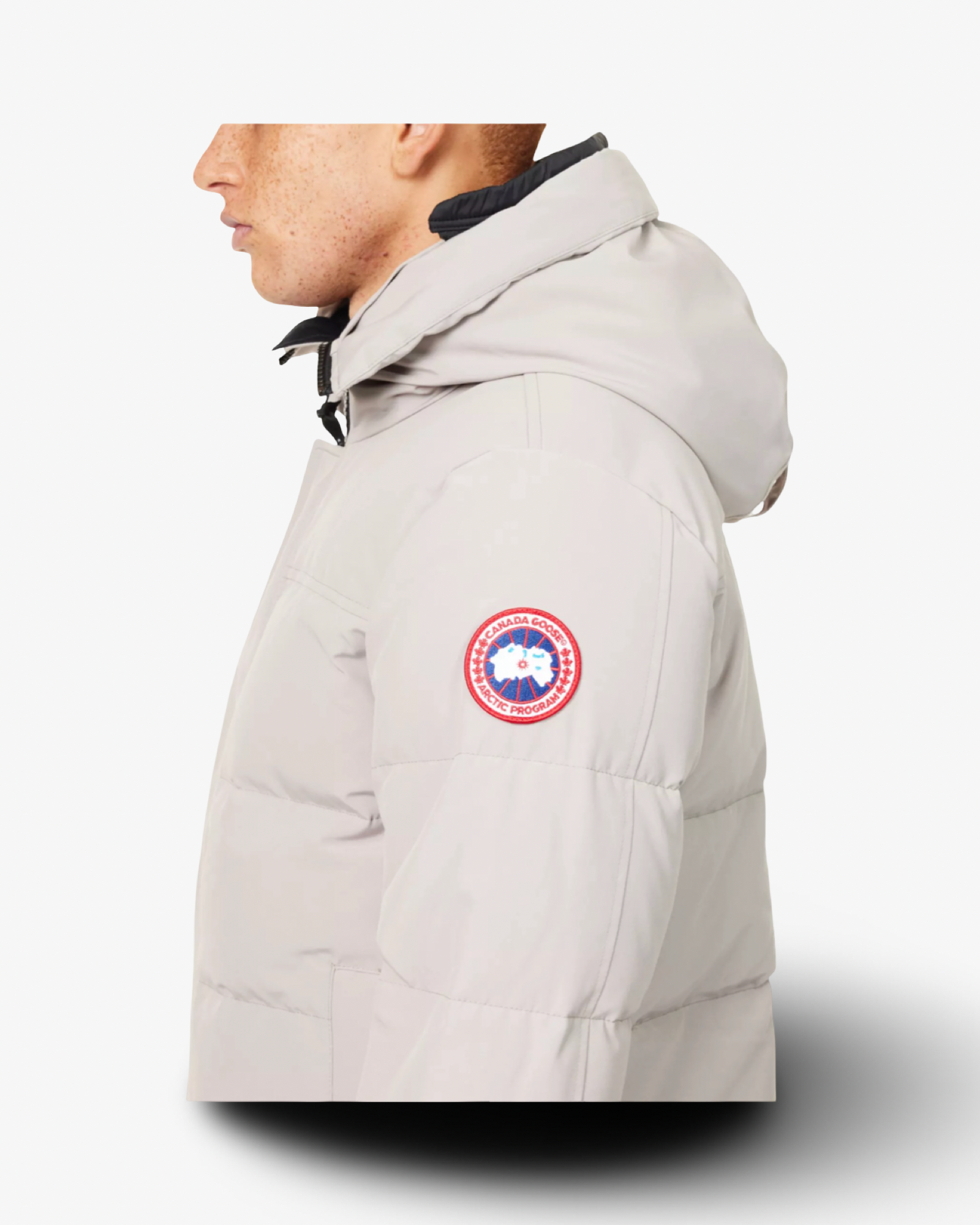 CANADA GOOSE MACMILLAN FUNNEL-NECK TWILL-DOWN PARKA JACKET LIMESTONE