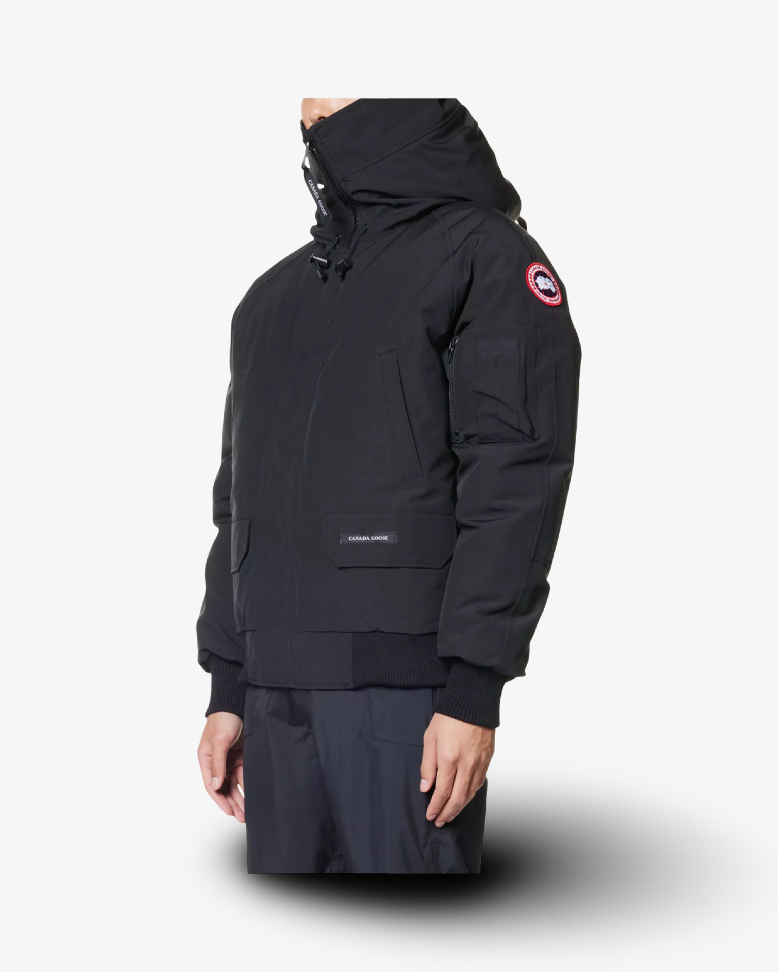 CANADA GOOSE CHILLIWACK FUNNEL-NECK SHELL-DOWN BOMBER JACKET