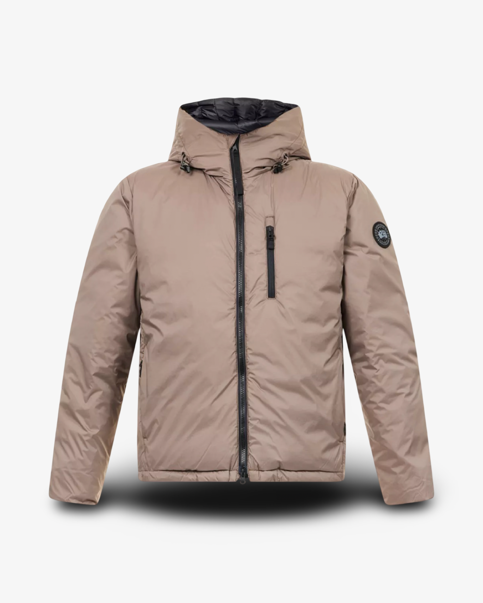 CANADA GOOSE LODGE REGULAR-FIT SHELL-DOWN HOODY TAUPE GREY