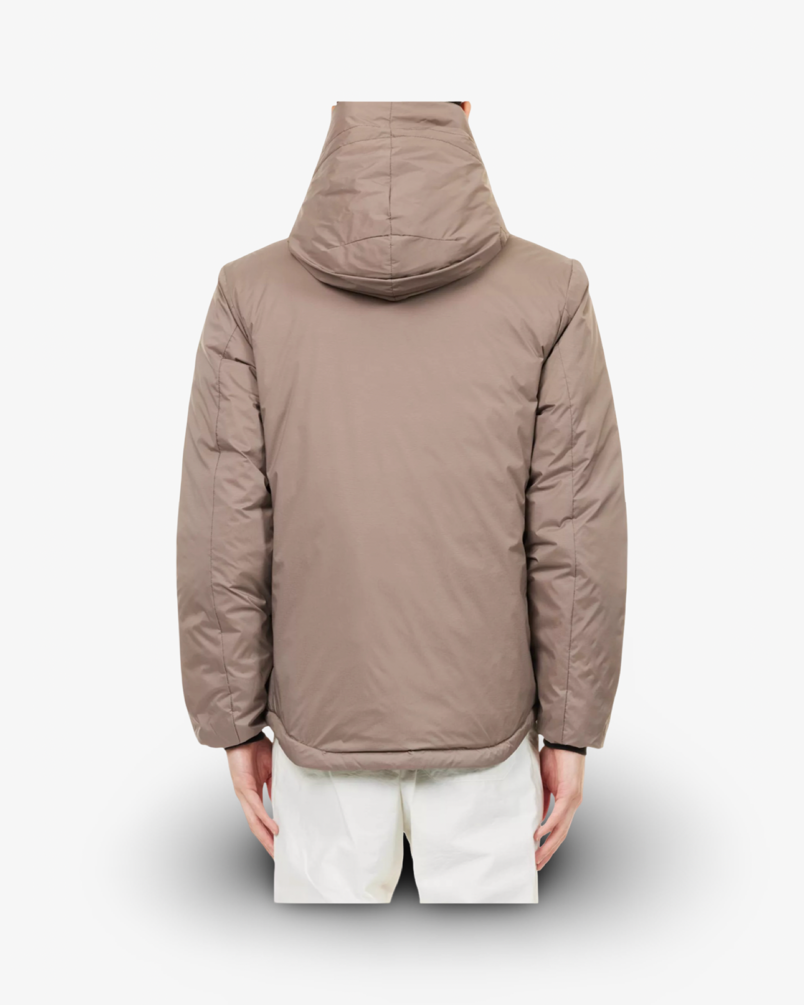 CANADA GOOSE LODGE REGULAR-FIT SHELL-DOWN HOODY TAUPE GREY