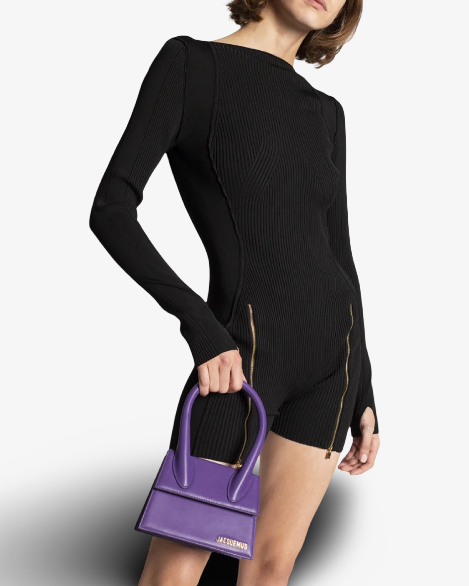 JACQUEMUS LE CHIQUITO MOYEN BAG - PURPLE