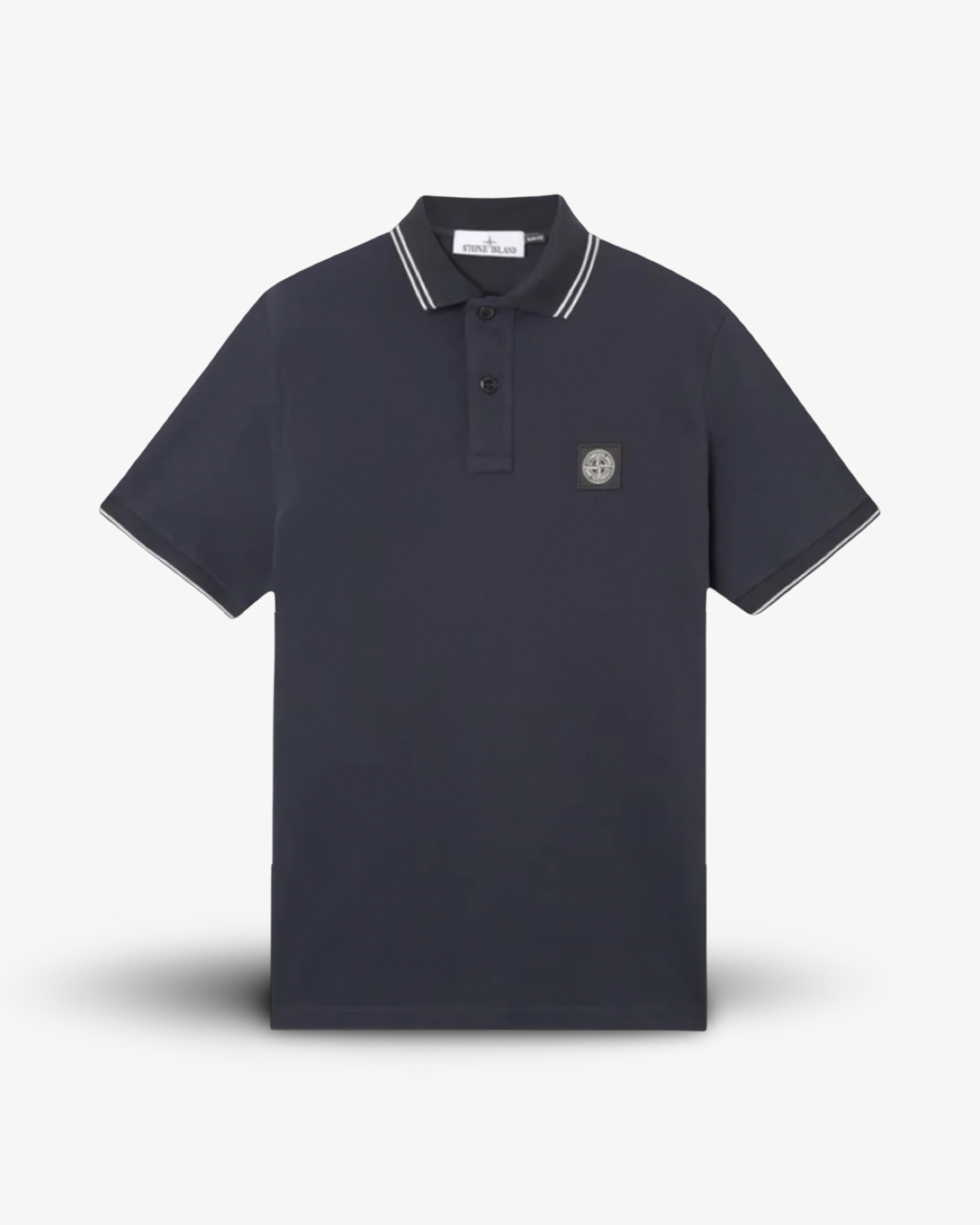 STONE ISLAND POLO TOP COMPASS PATCH - NAVY