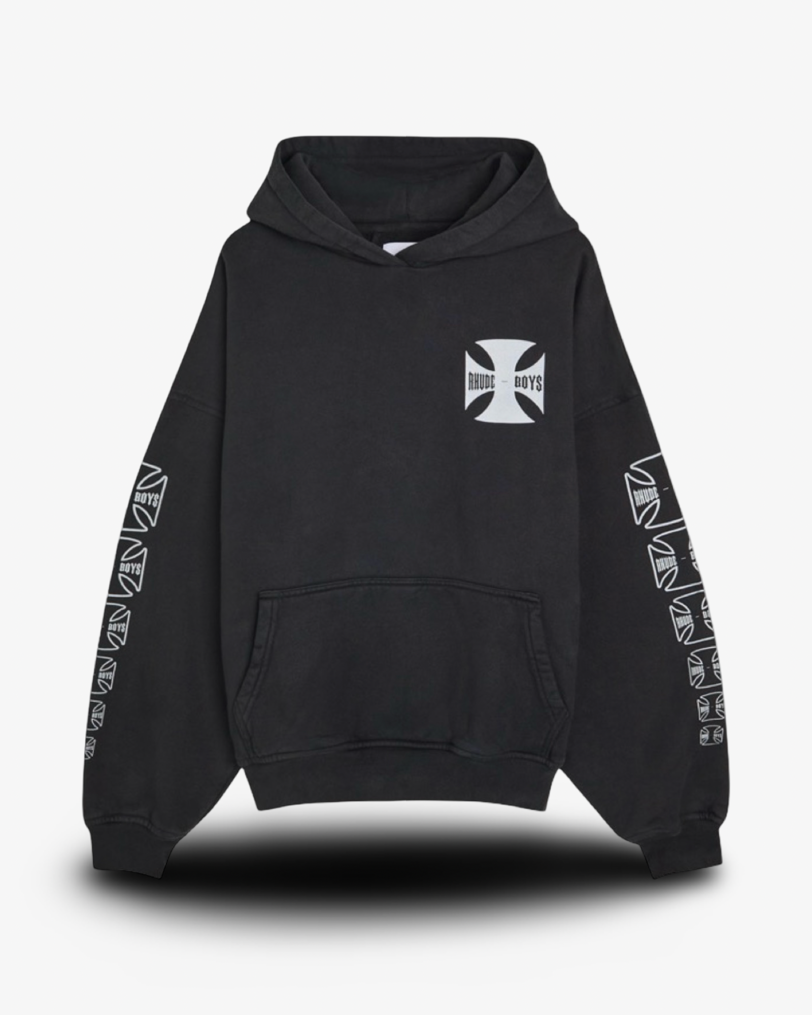 RHUDE BOYS HOODED COTTON SWEATSHIRT