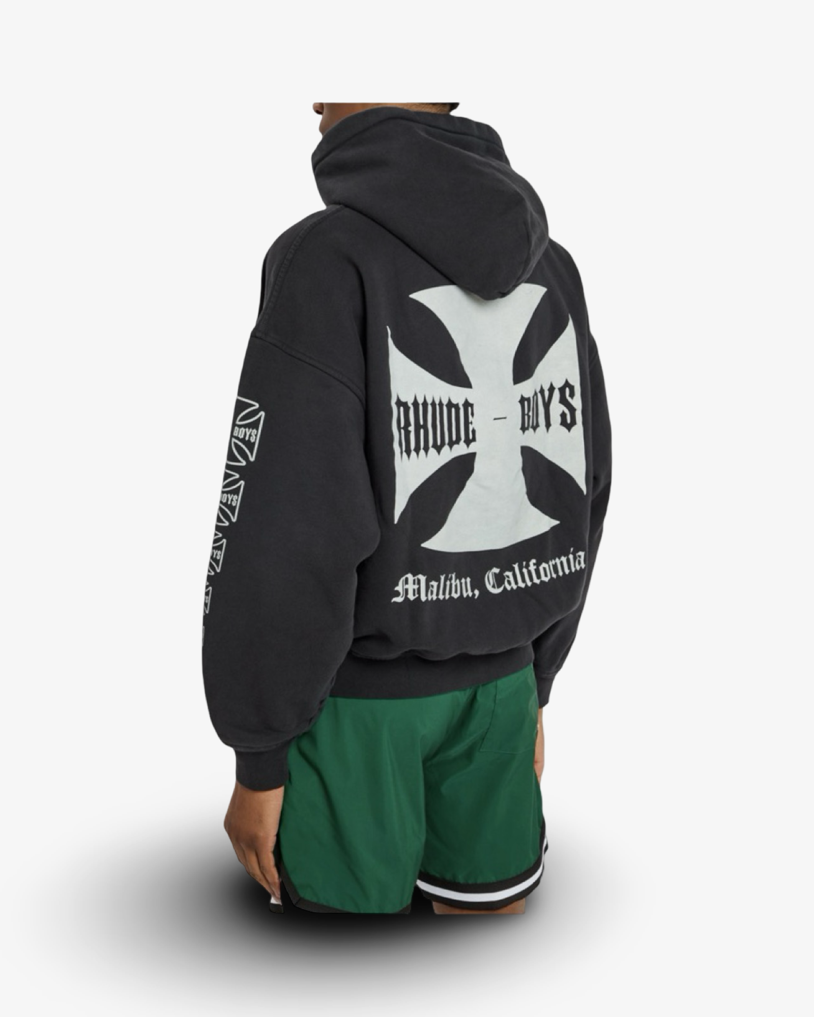 RHUDE BOYS HOODED COTTON SWEATSHIRT