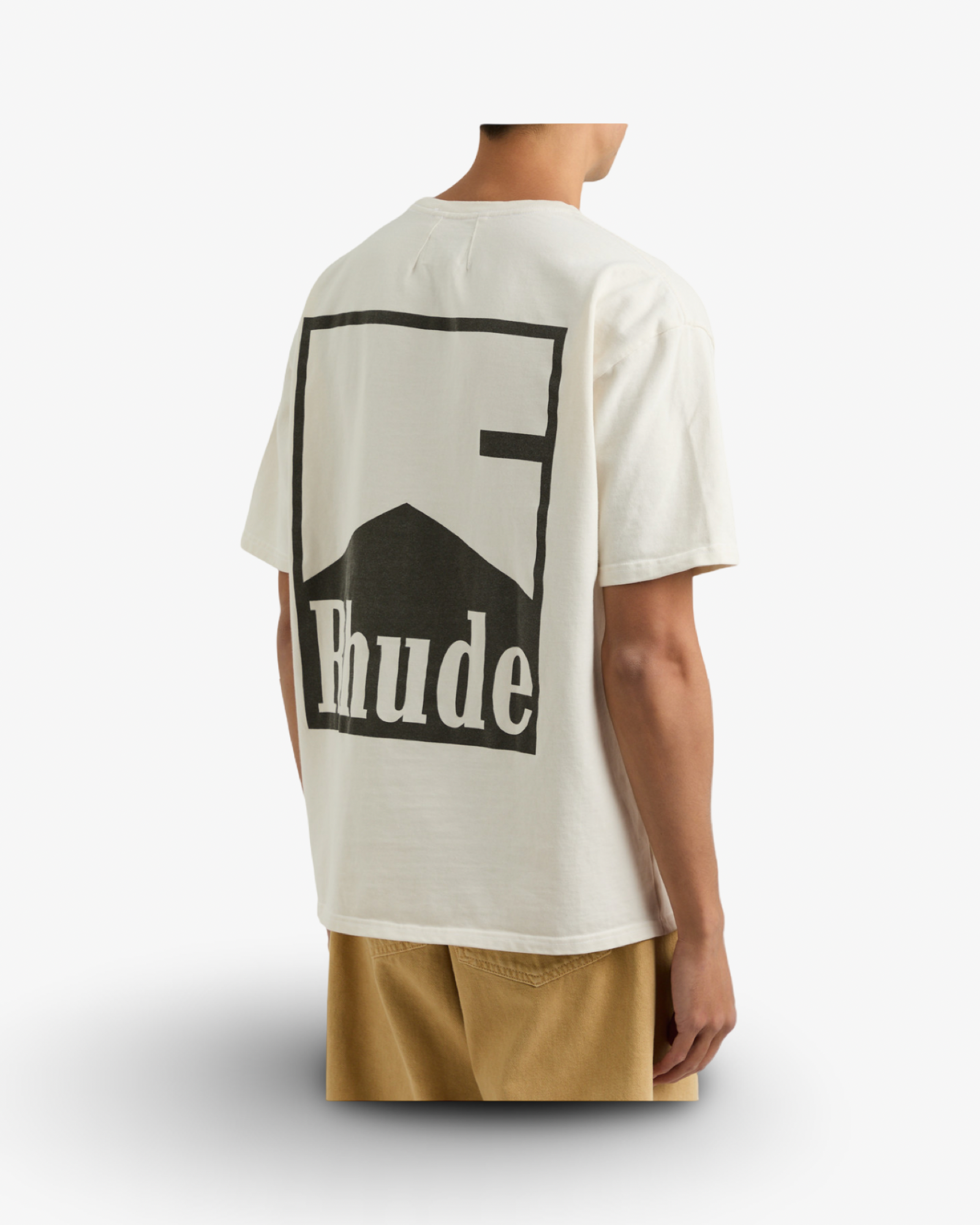 RHUDE CHEVRON LOGO PRINT T-SHIRT