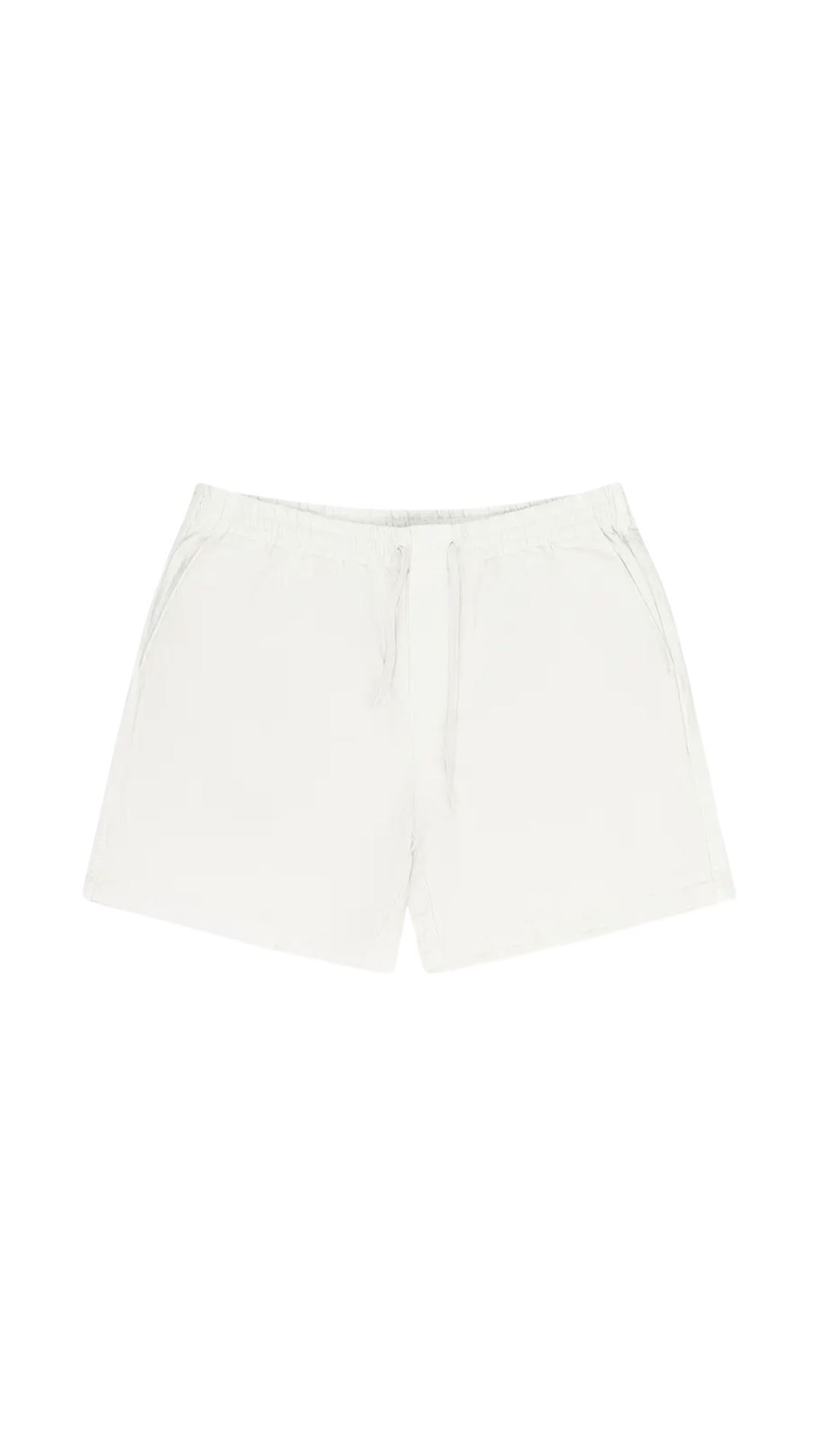 AIMÉ LEON DORE GARMENT DYED DRAWSTRING CHINO SHORT BONE WHITE
