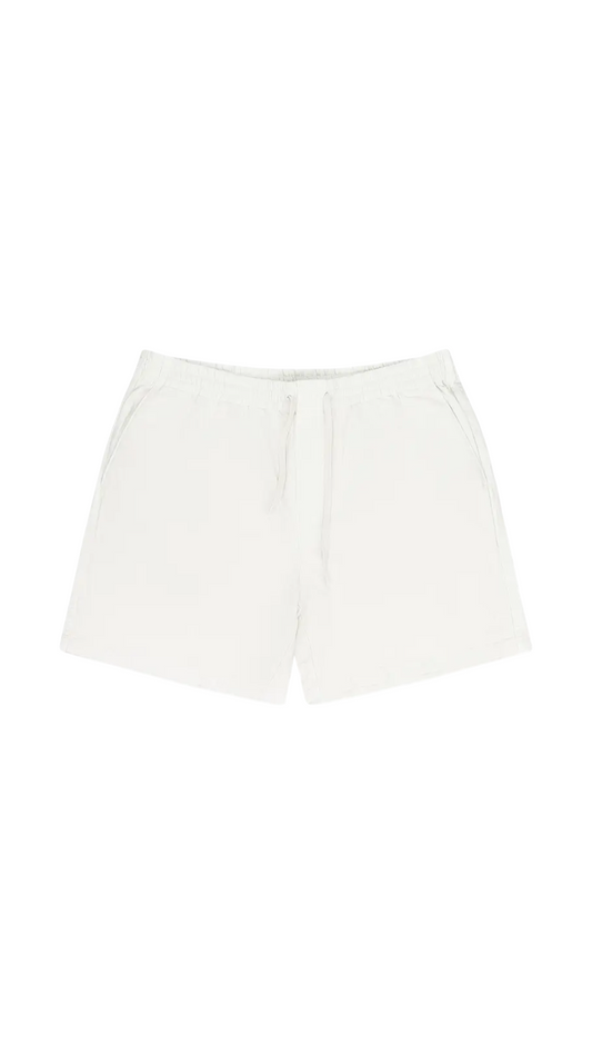 AIMÉ LEON DORE GARMENT DYED DRAWSTRING CHINO SHORT BONE WHITE