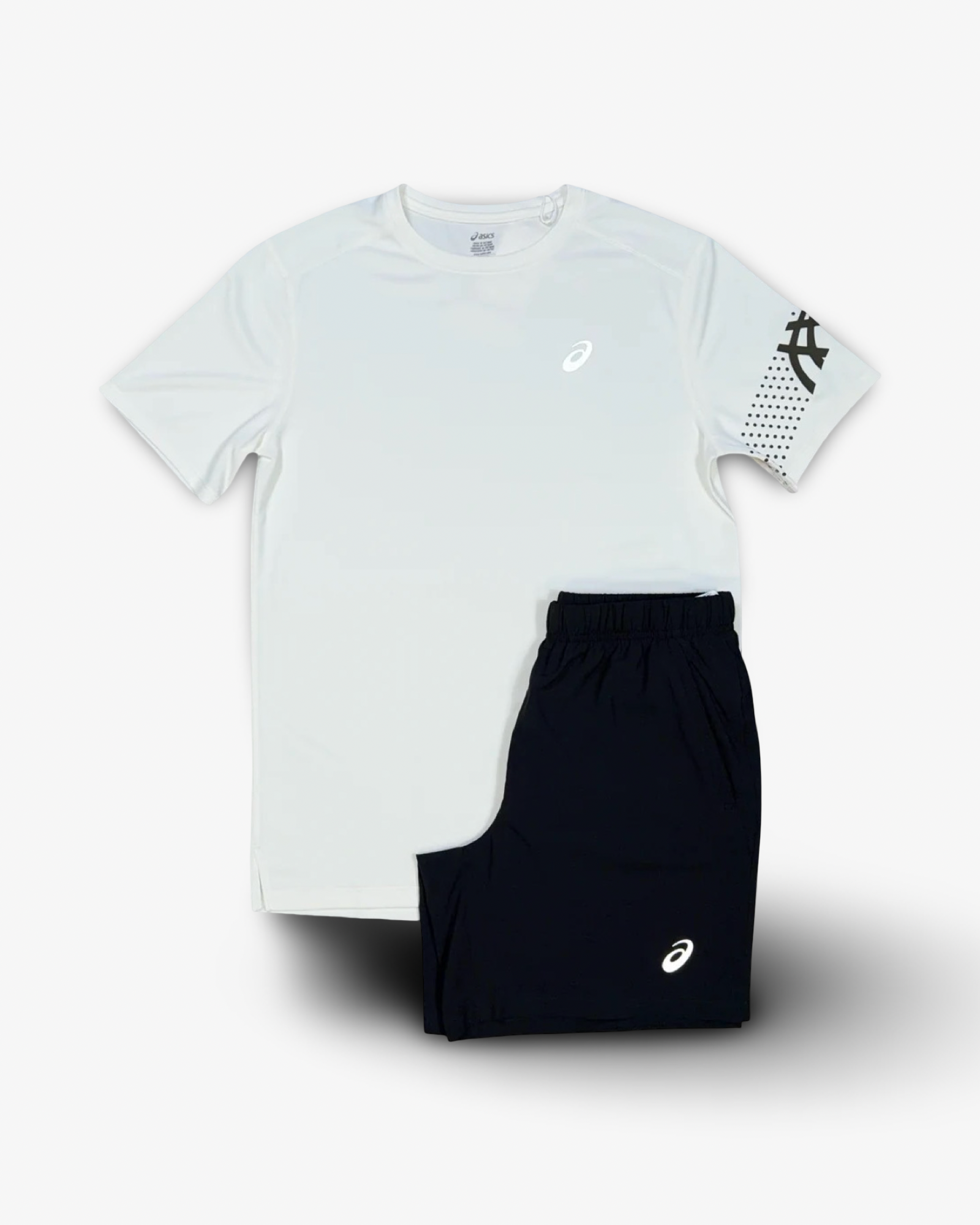 ASICS ICON T-SHIRT/SHORTS SET CREAM/BLACK