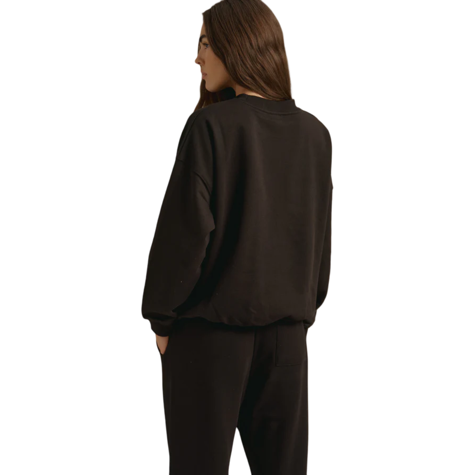 ADANOLA VARSITY SWEATSHIRT BLACK