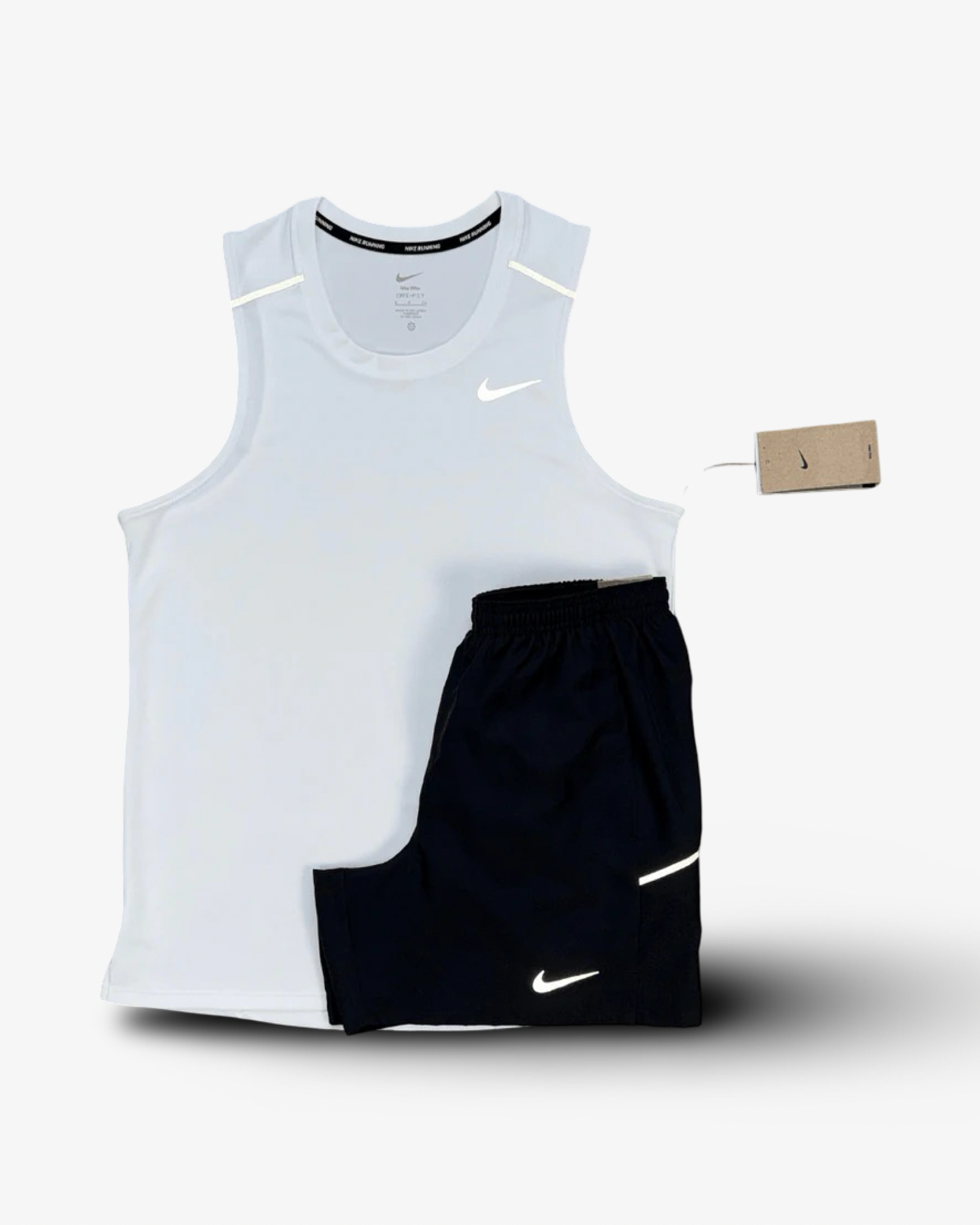 NIKE MILER 1.0 VEST SET 'WHITE/BLACK'