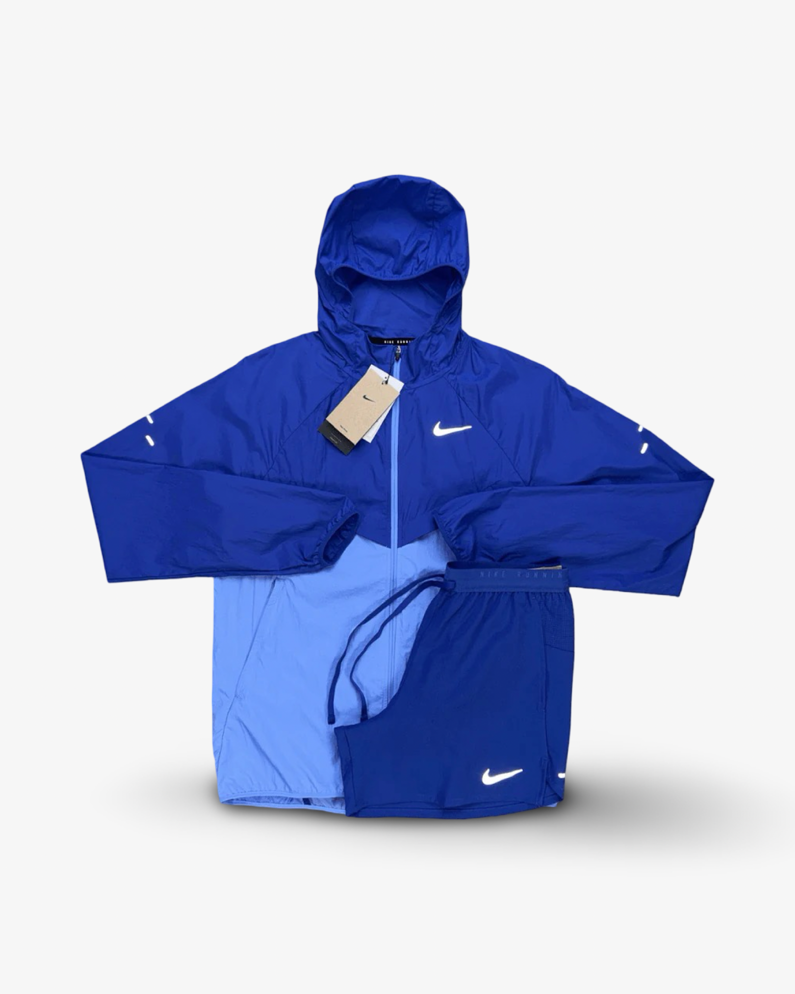 NIKE STRIDE JACKET SHORTS SET 'LAPIS BLUE/ROYAL PULSE'