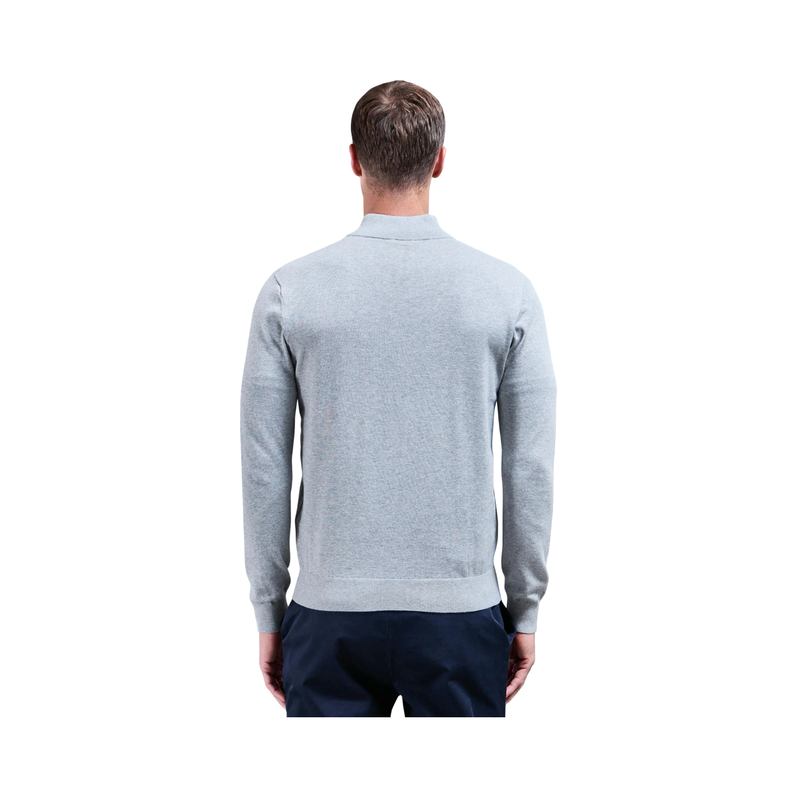ARNE HALF ZIP JUMPER MARL GREY