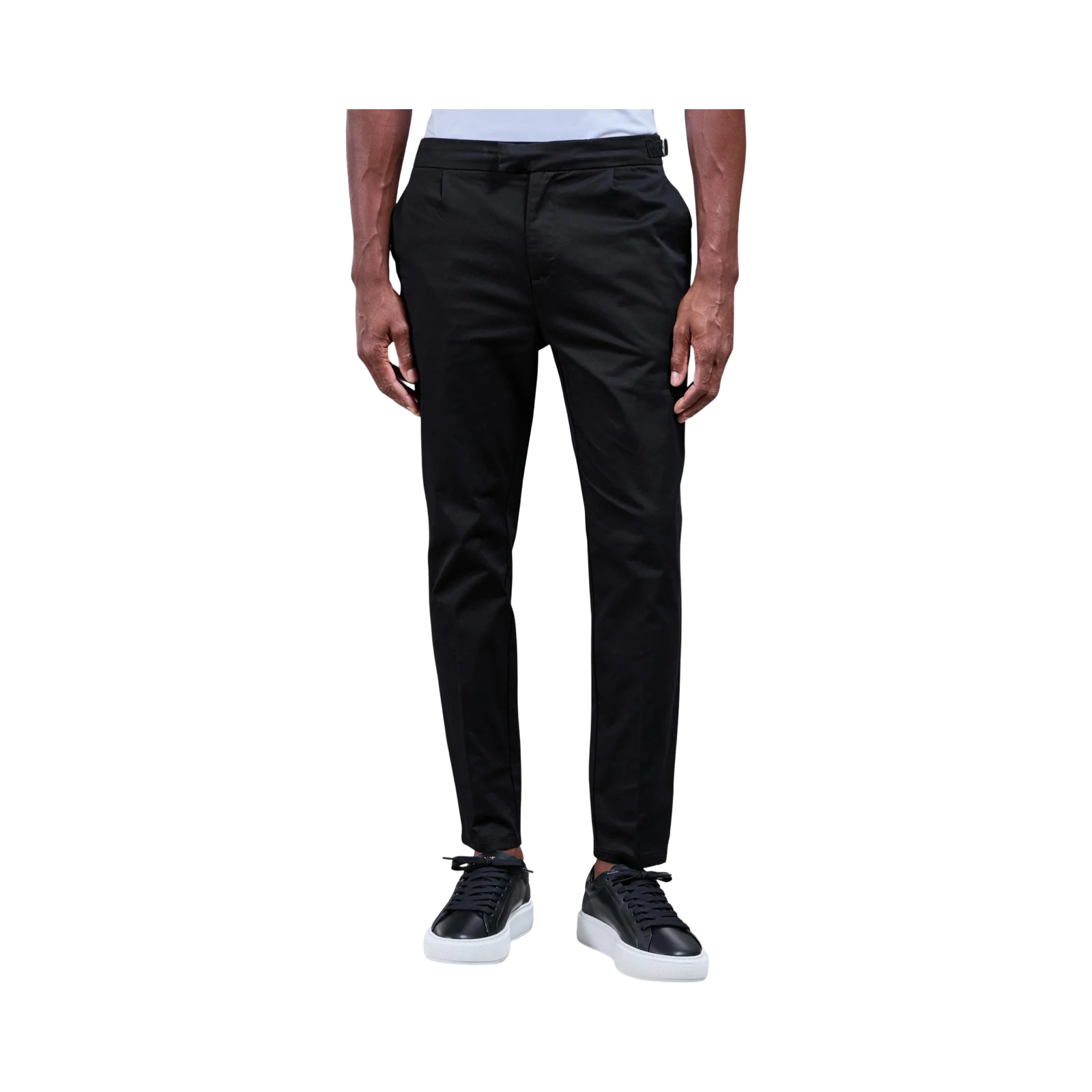 ARNE TAILORED CHINO TROUSER BLACK