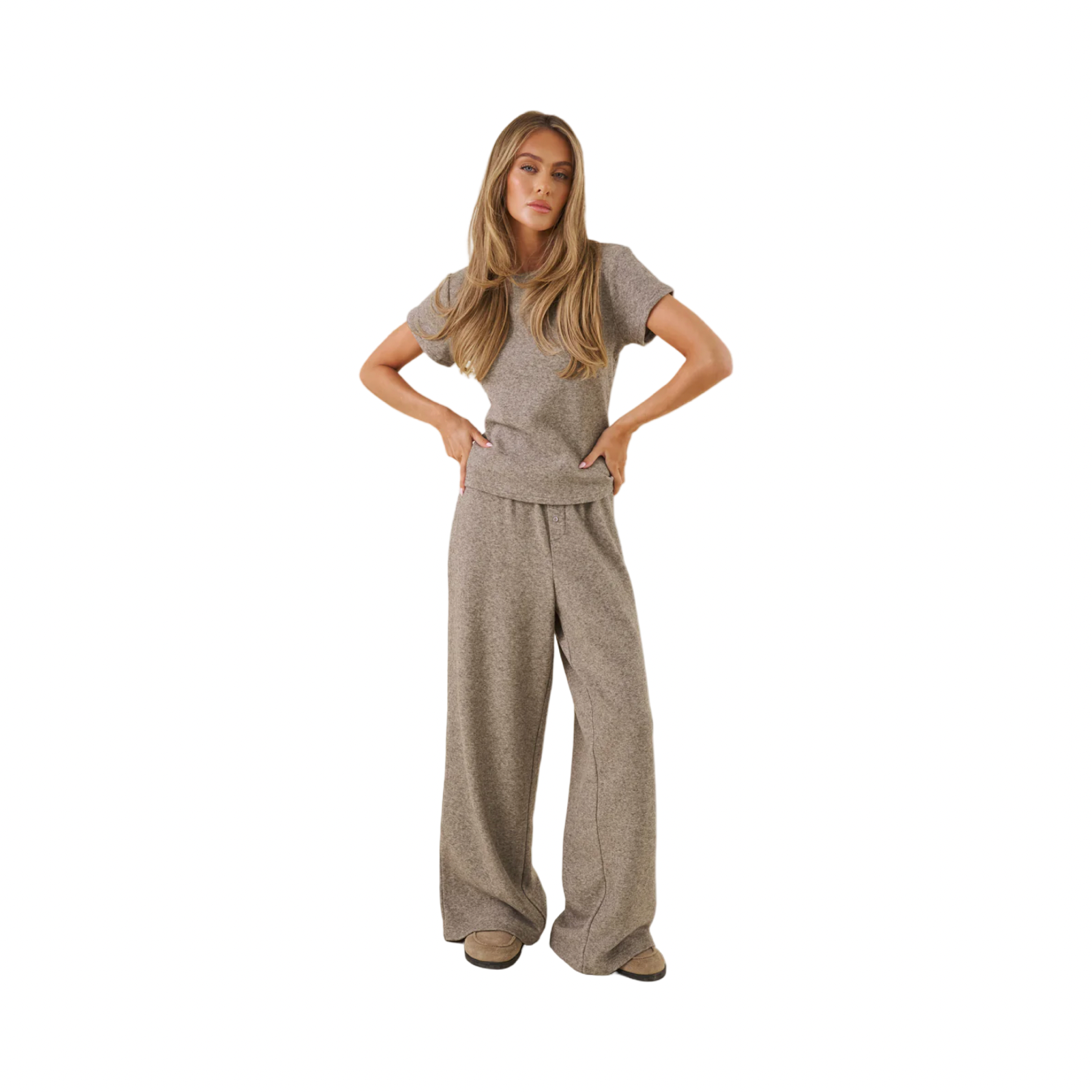 TREATS COZY KNIT SET - TAUPE