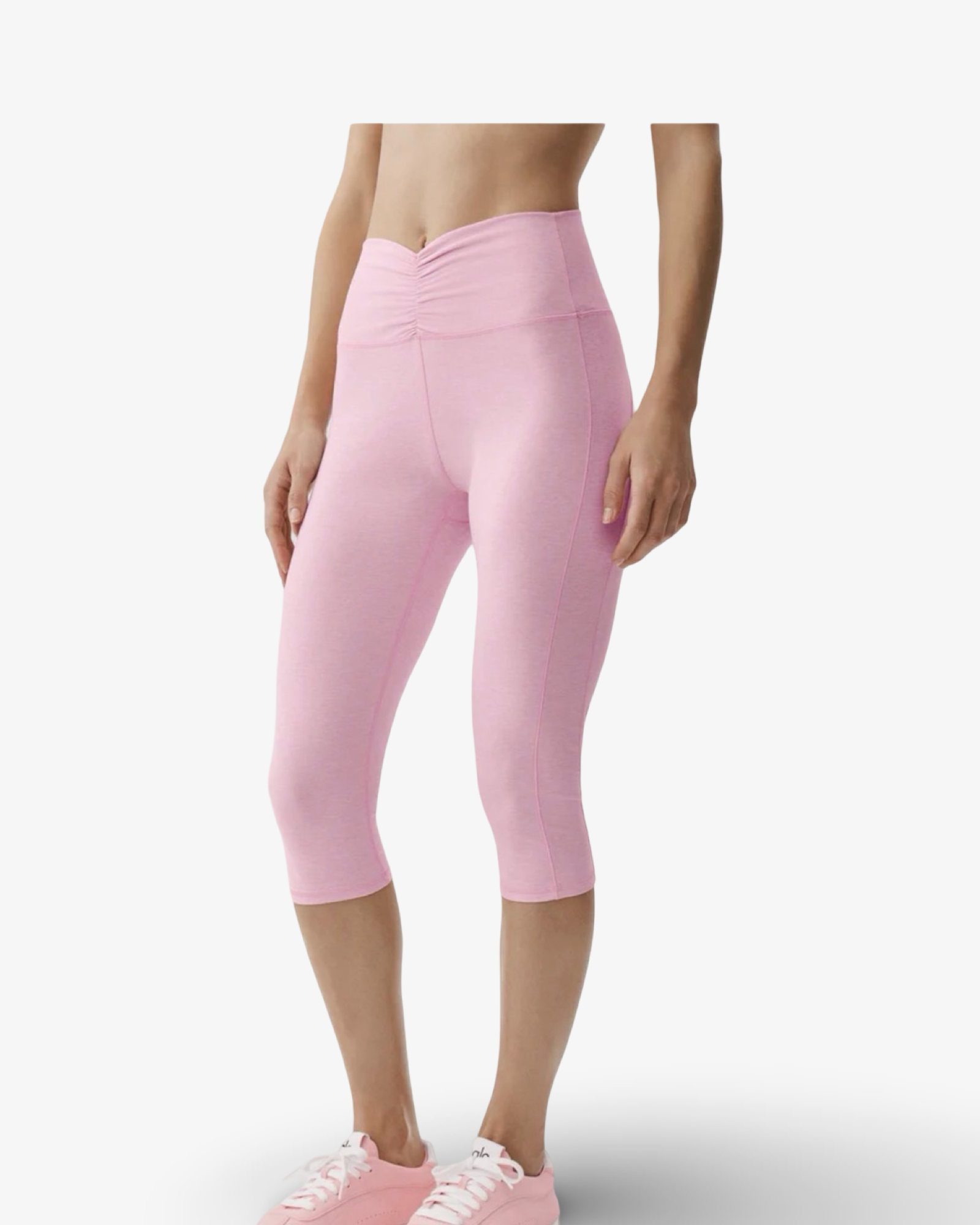 ALOSOFT HIGH-WAIST 7/8 HIGHLIGHT CAPRI MARSHMALLOW PINK