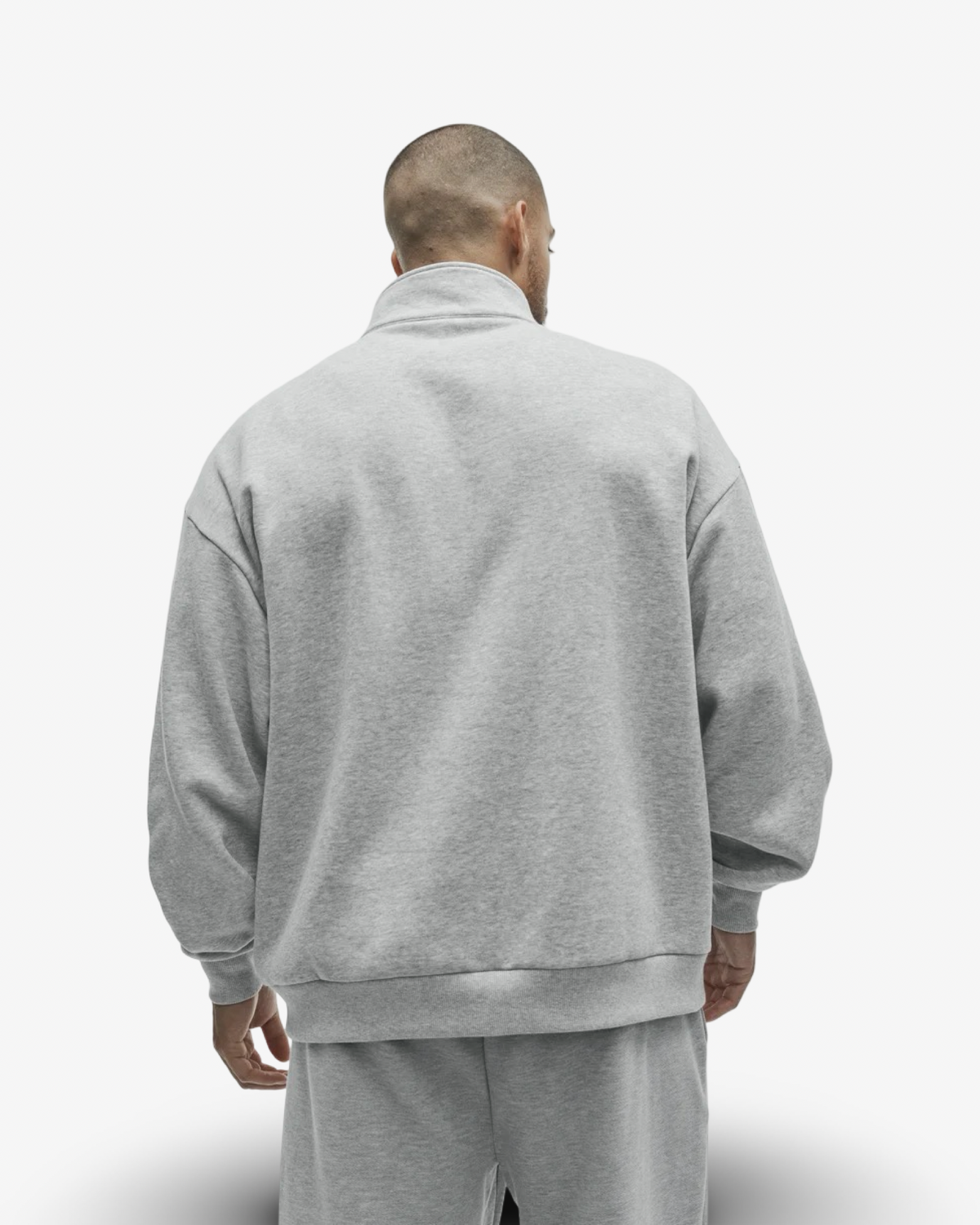 ALO ACCOLADE 1/4 ZIP JUMPER IN GREY