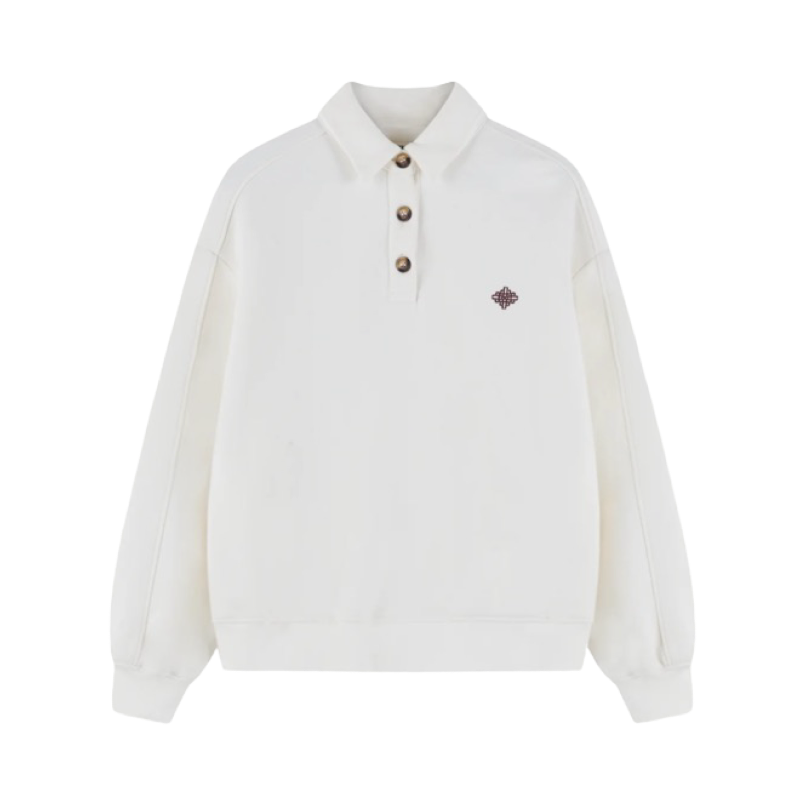THE COUTURE CLUB EMBLEM EMBROIDERED RUGBY POLO BONE
