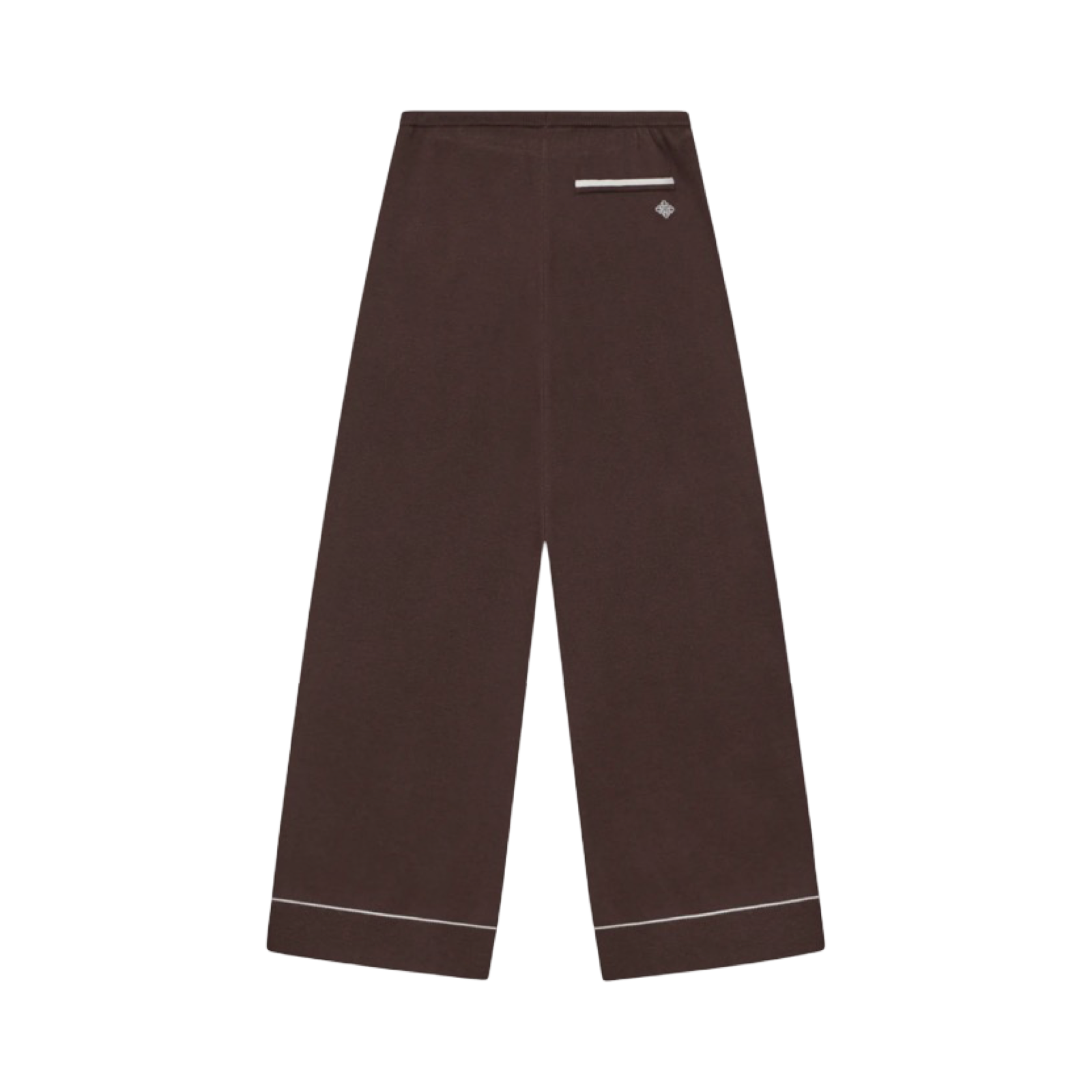 THE COUTURE CLUB KNITTED PANEL TROUSERS BROWN