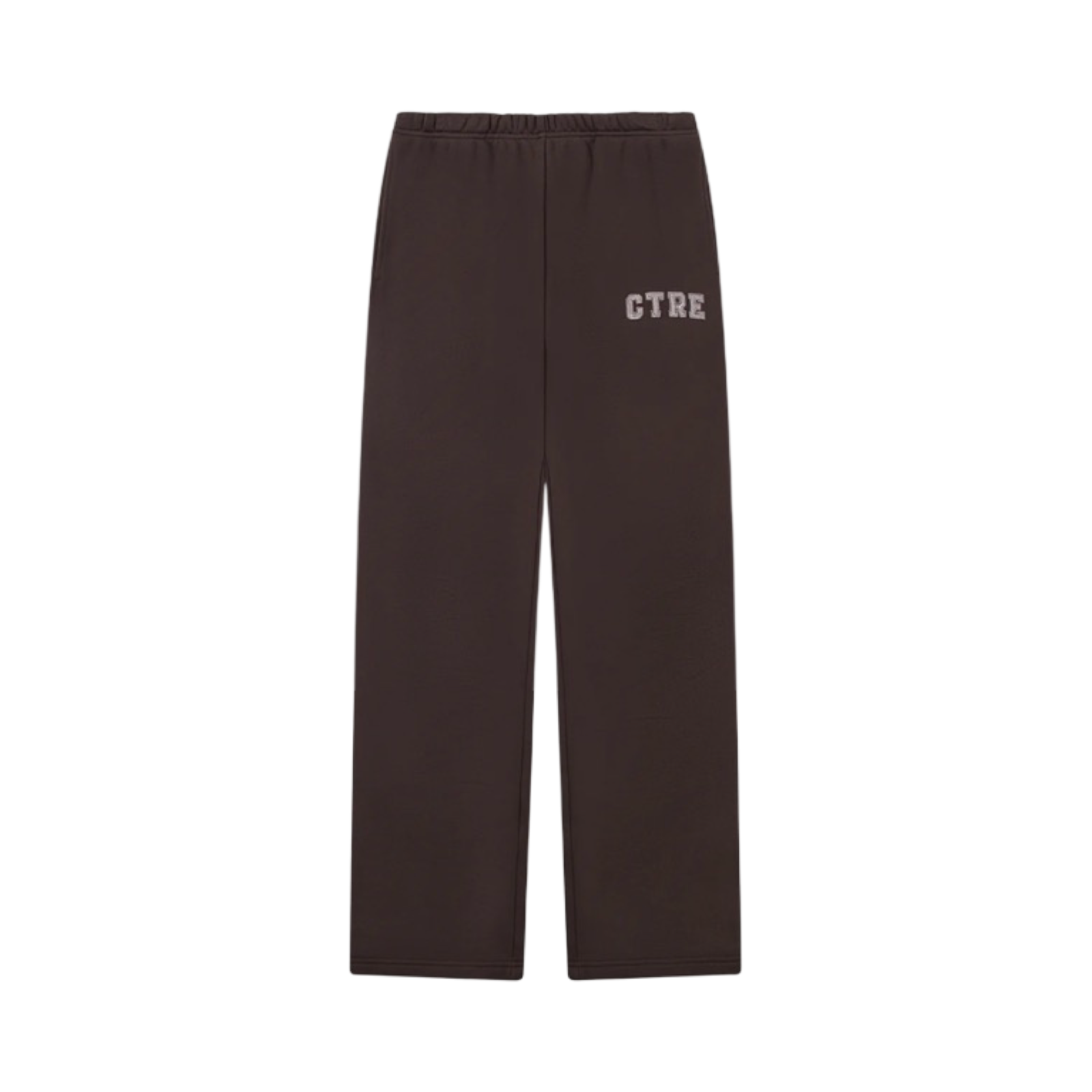 THE COUTURE CLUB CTRE STRAIGHT LEG JOGGERS BROWN