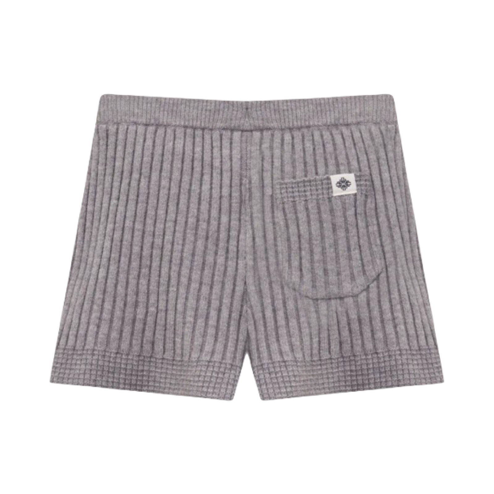THE COUTURE CLUB CONTRAST KNIT MINI SHORTS GREY MARL