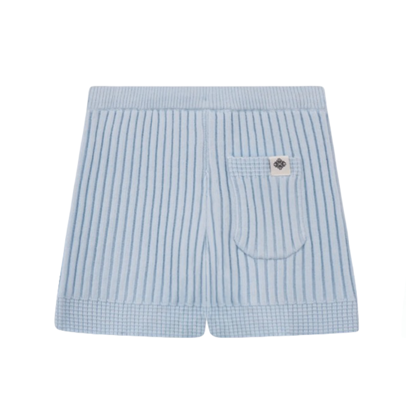 THE COUTURE CLUB CONTRAST KNIT MINI SHORTS LIGHT BLUE