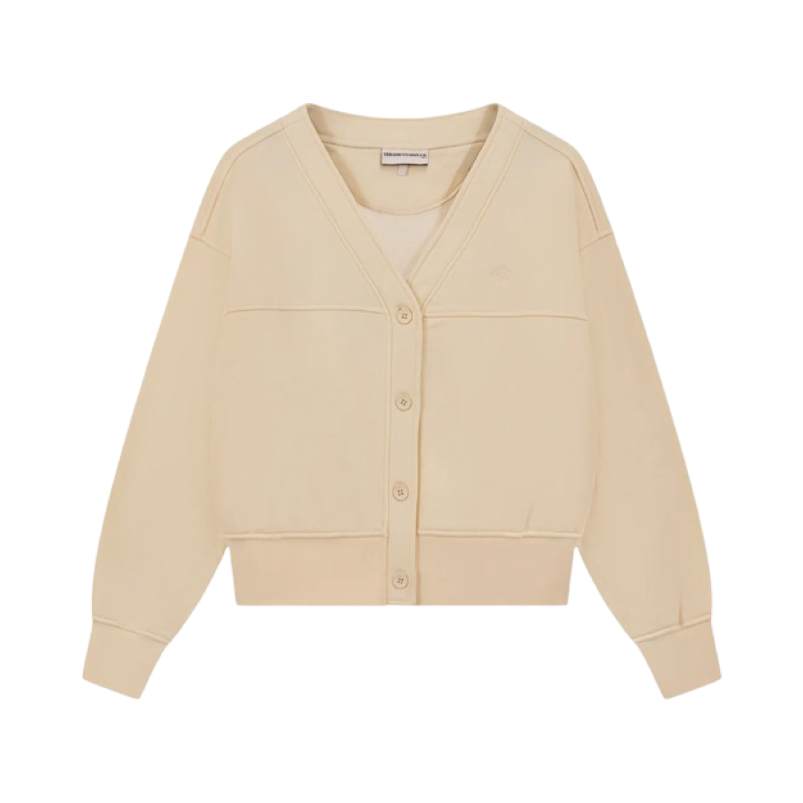 THE COUTURE CLUB OVERSIZED JERSEY CARDIGAN BUTTERMILK