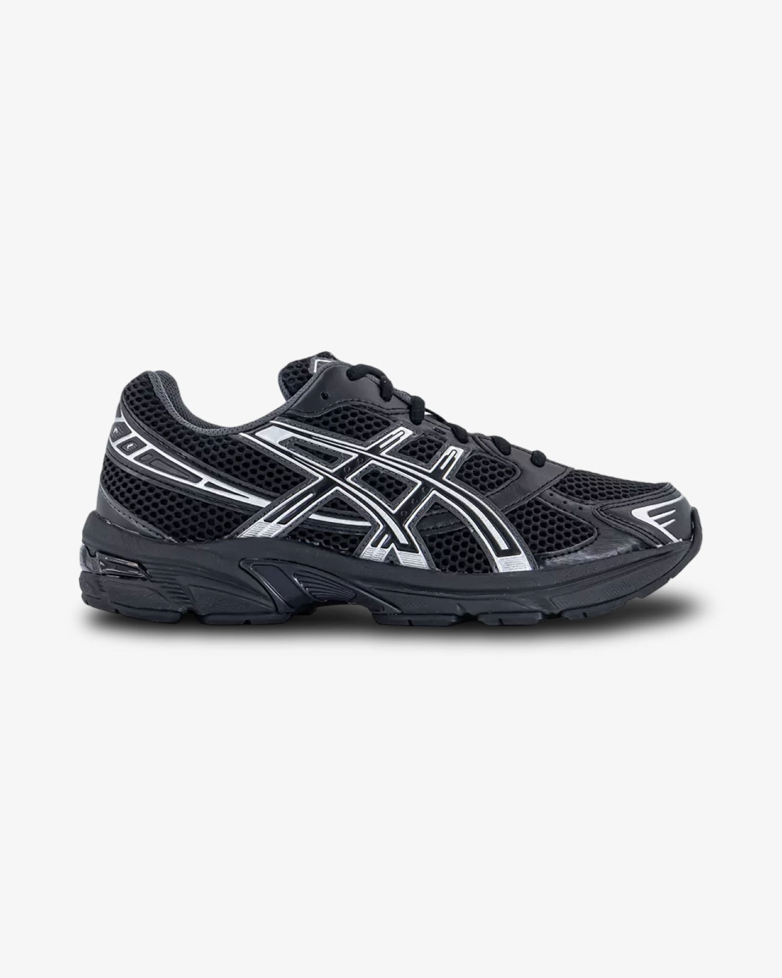 ASICS GEL 1130 GS BLACK PURE SILVER trainer product image