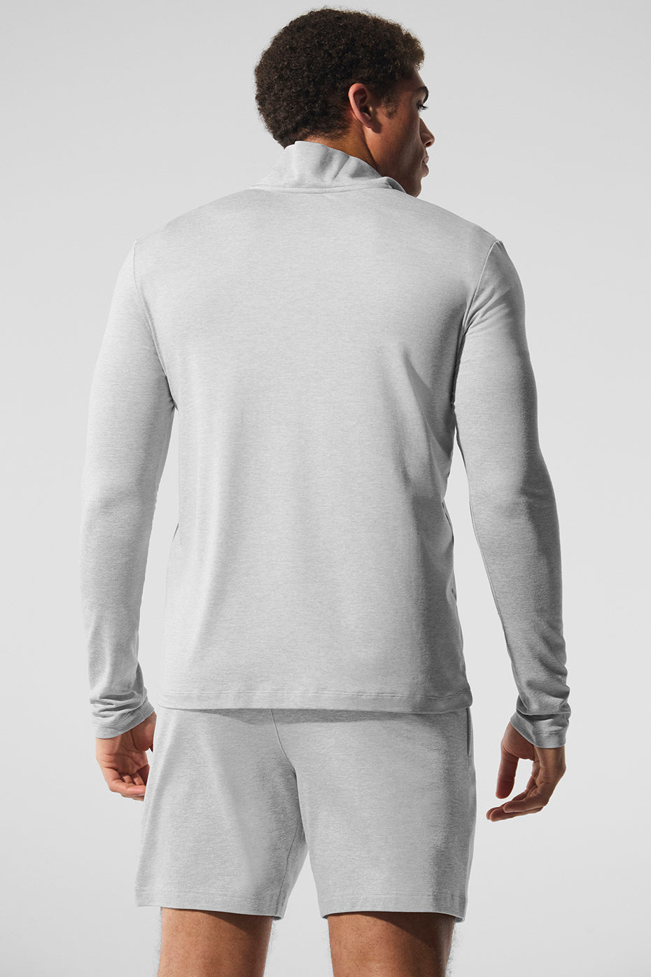 Alo Conquer 1/4 Zip Reform Long Sleeve - Athletic Heather Grey