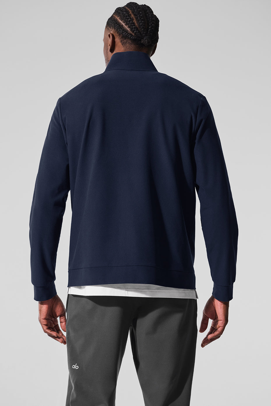 Alo Conquer Max Mock Neck Full Zip - Navy