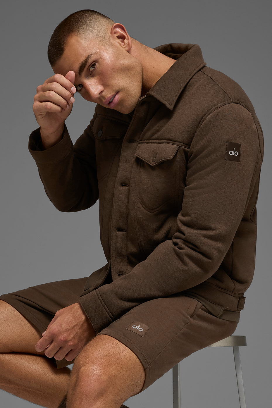 Alo Ease Trucker Jacket - Espresso