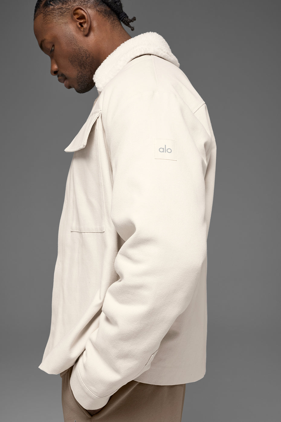 Alo Canvas Utility Shacket - Bone