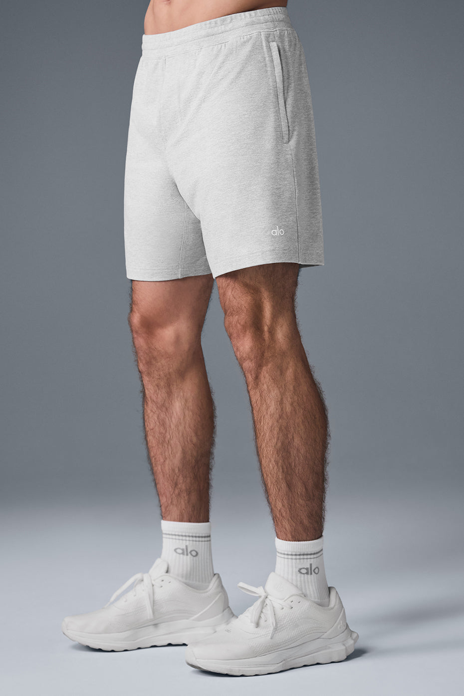 Alo 7" Conquer React Performance Short - Athletic Heather Grey