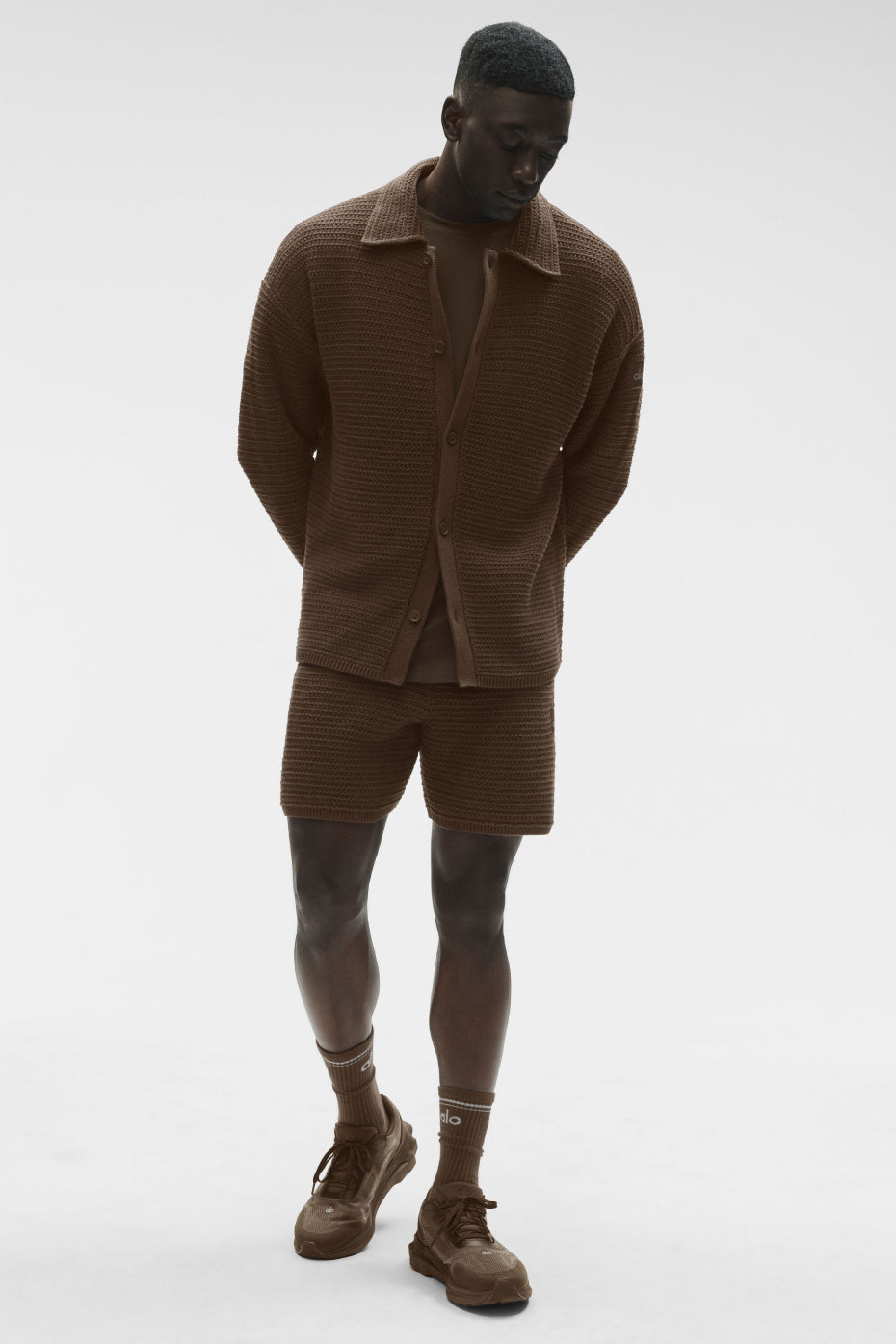 Alo 5" Shift Knit Short - Espresso