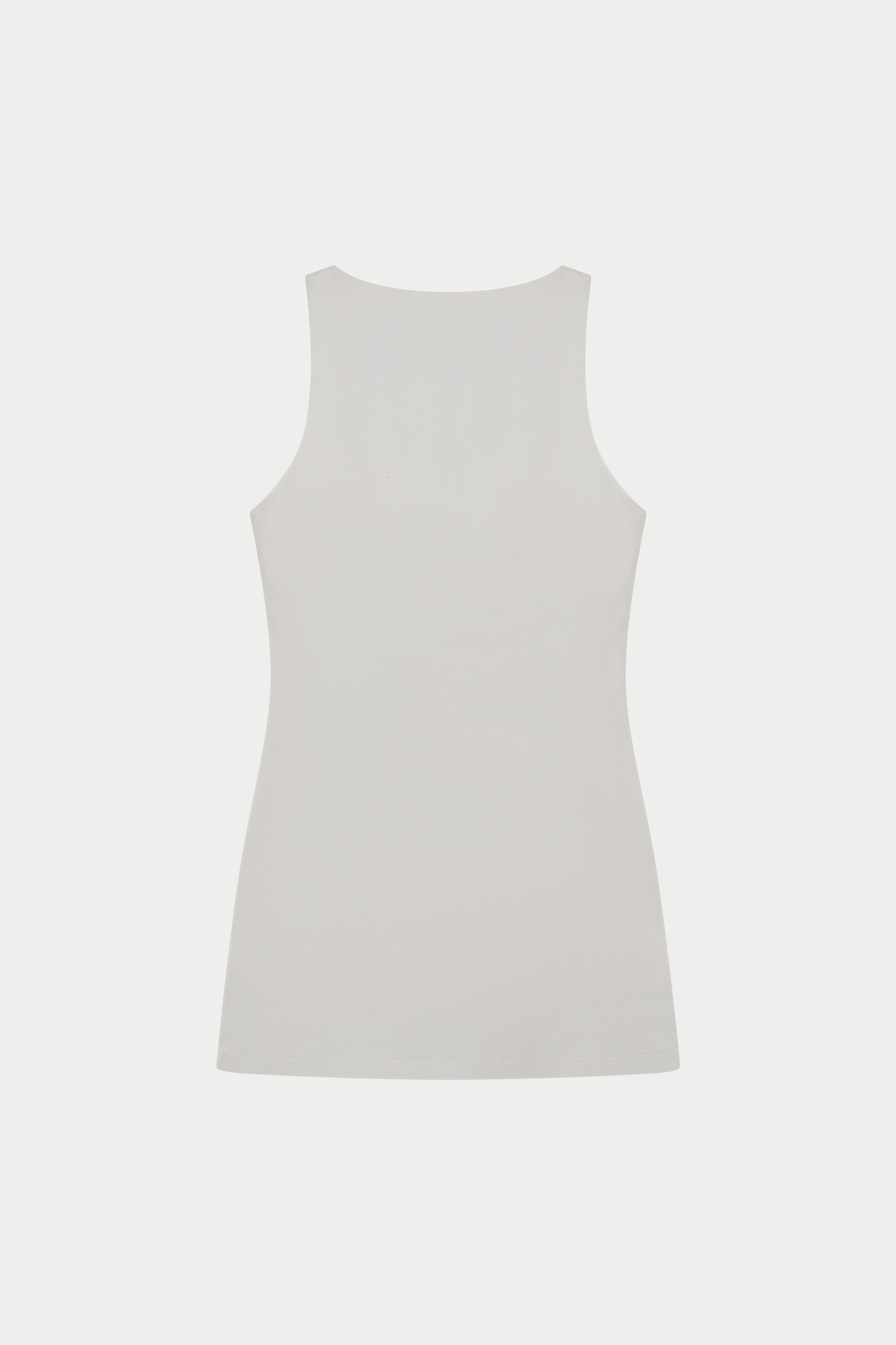 SOFT TOUCH SCOOP NECK DRESS - WHITE