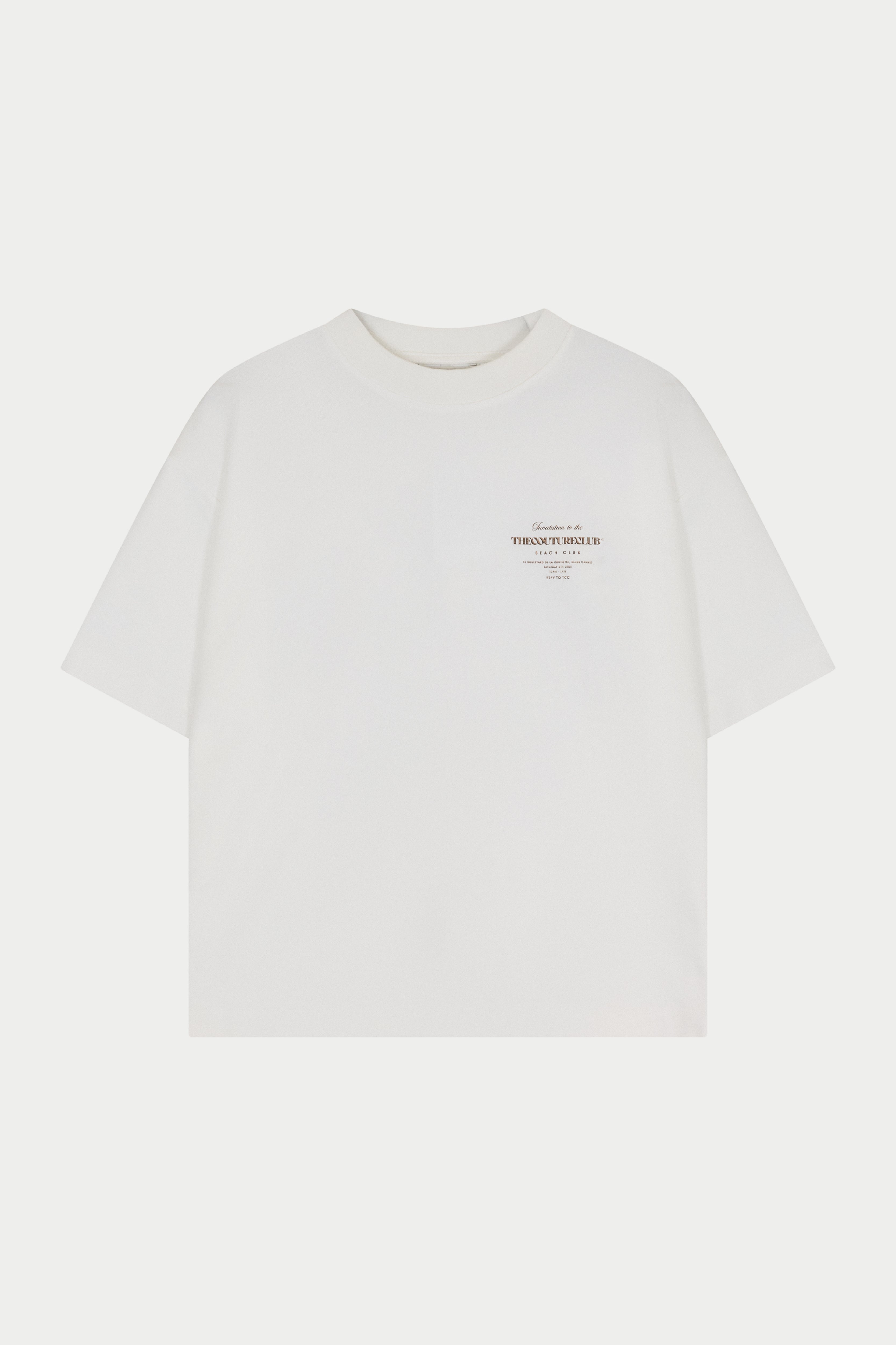 THE COUTURE CLUB BEACH CLUB GRAPHIC T-SHIRT - OFF WHITE