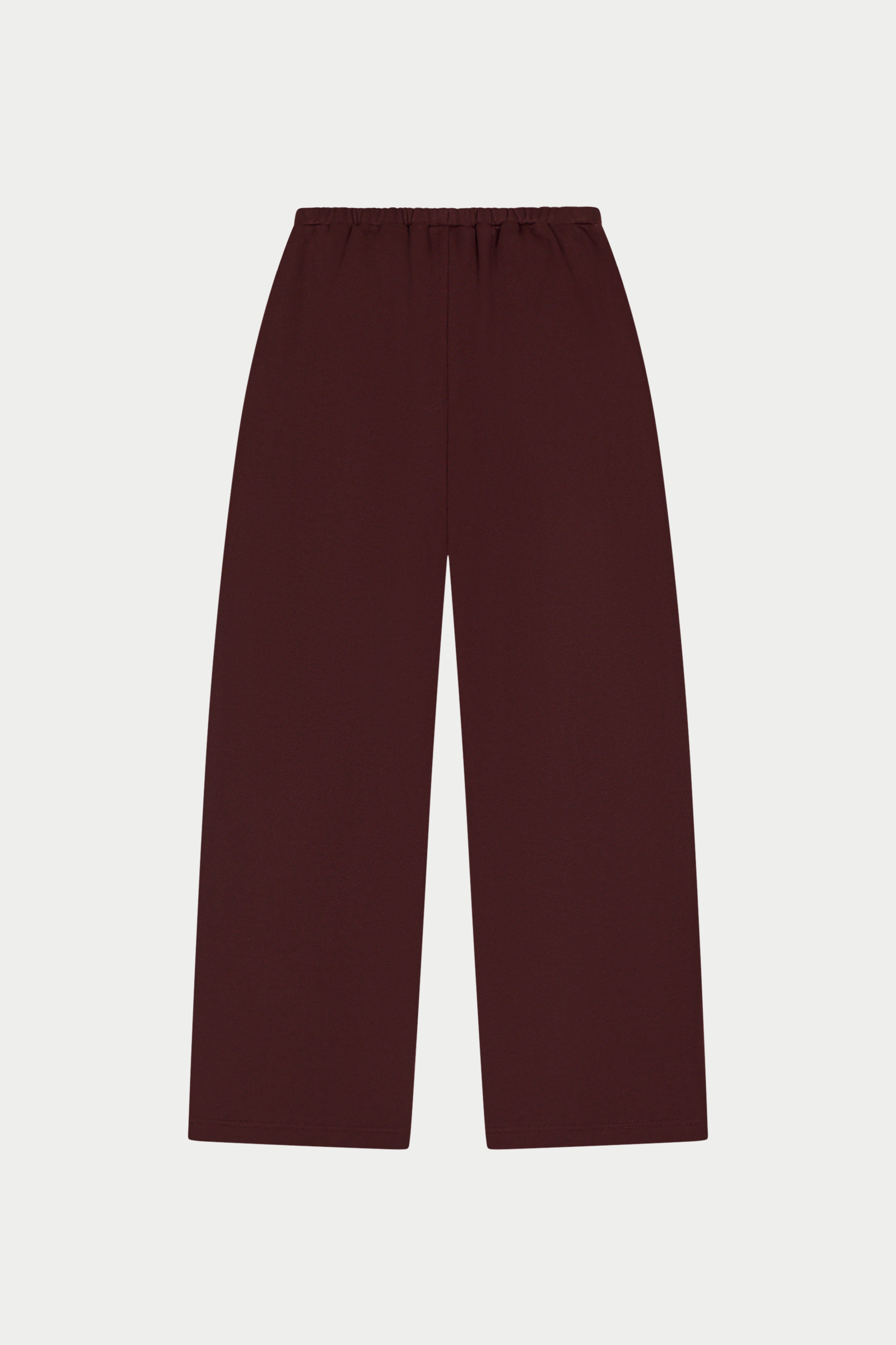 PLEAT DETAIL WIDE LEG JOGGERS - CHOCOLATE