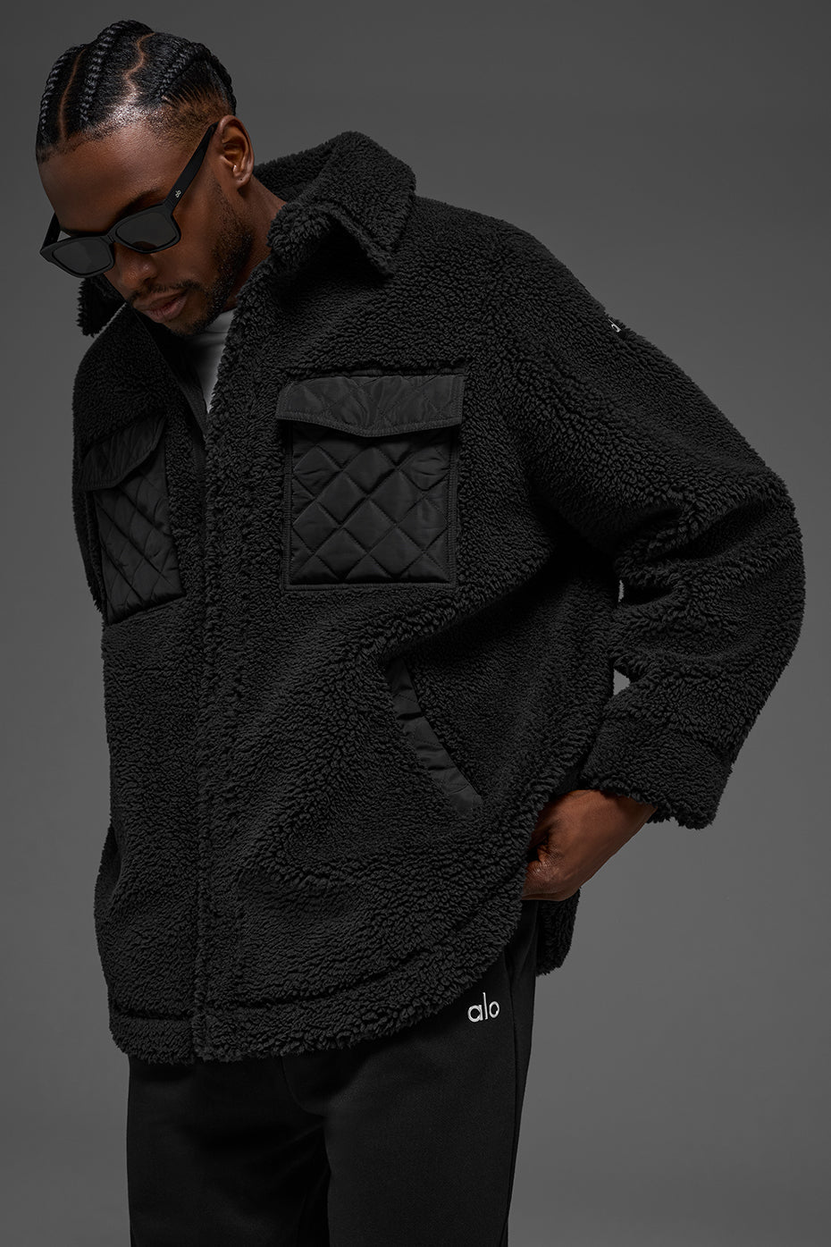 Alo Sherpa Edge Shacket - Black